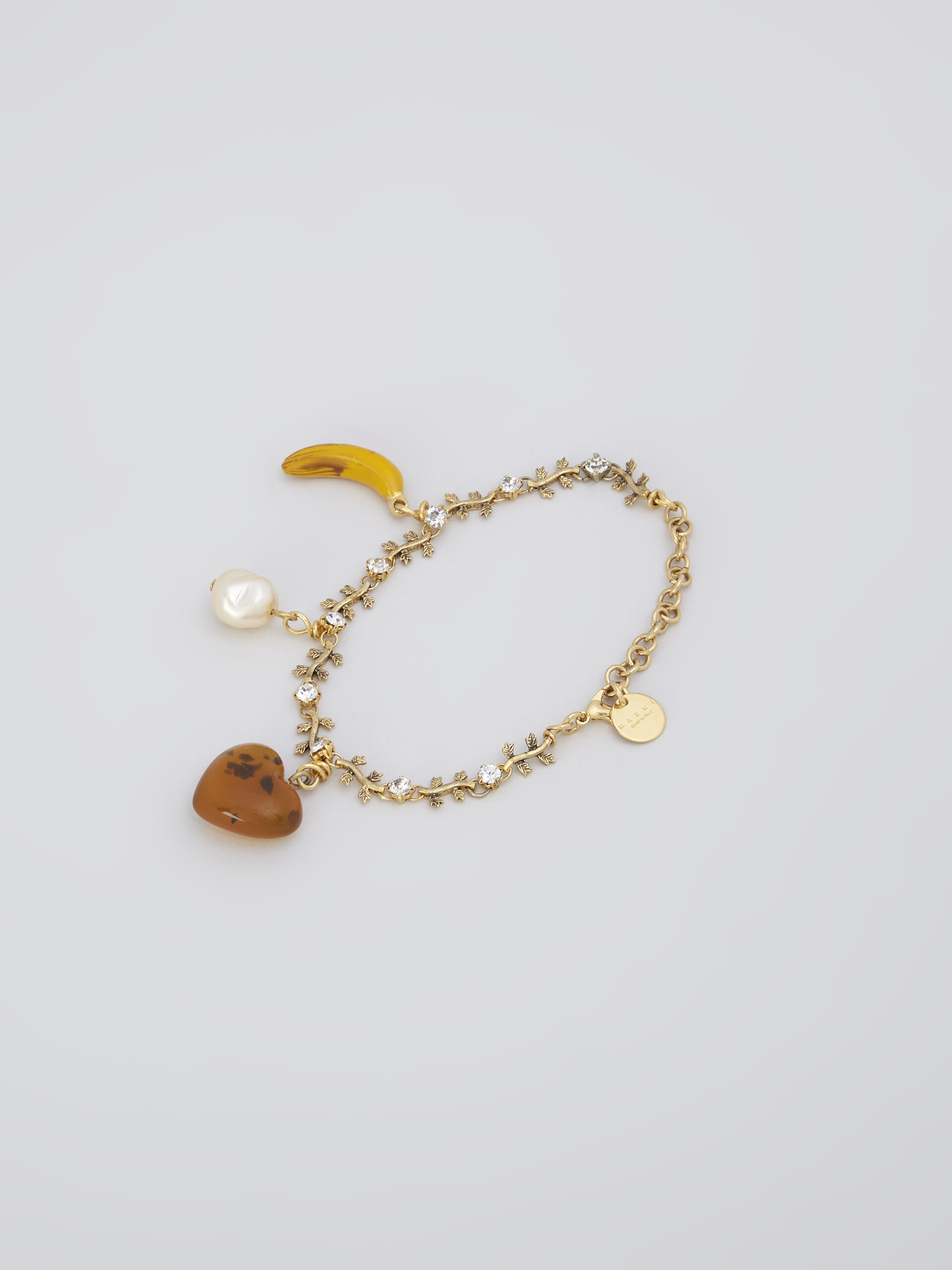 Brass glass and resin FOUND TREASURES bracelet - Bracelets - Image 3