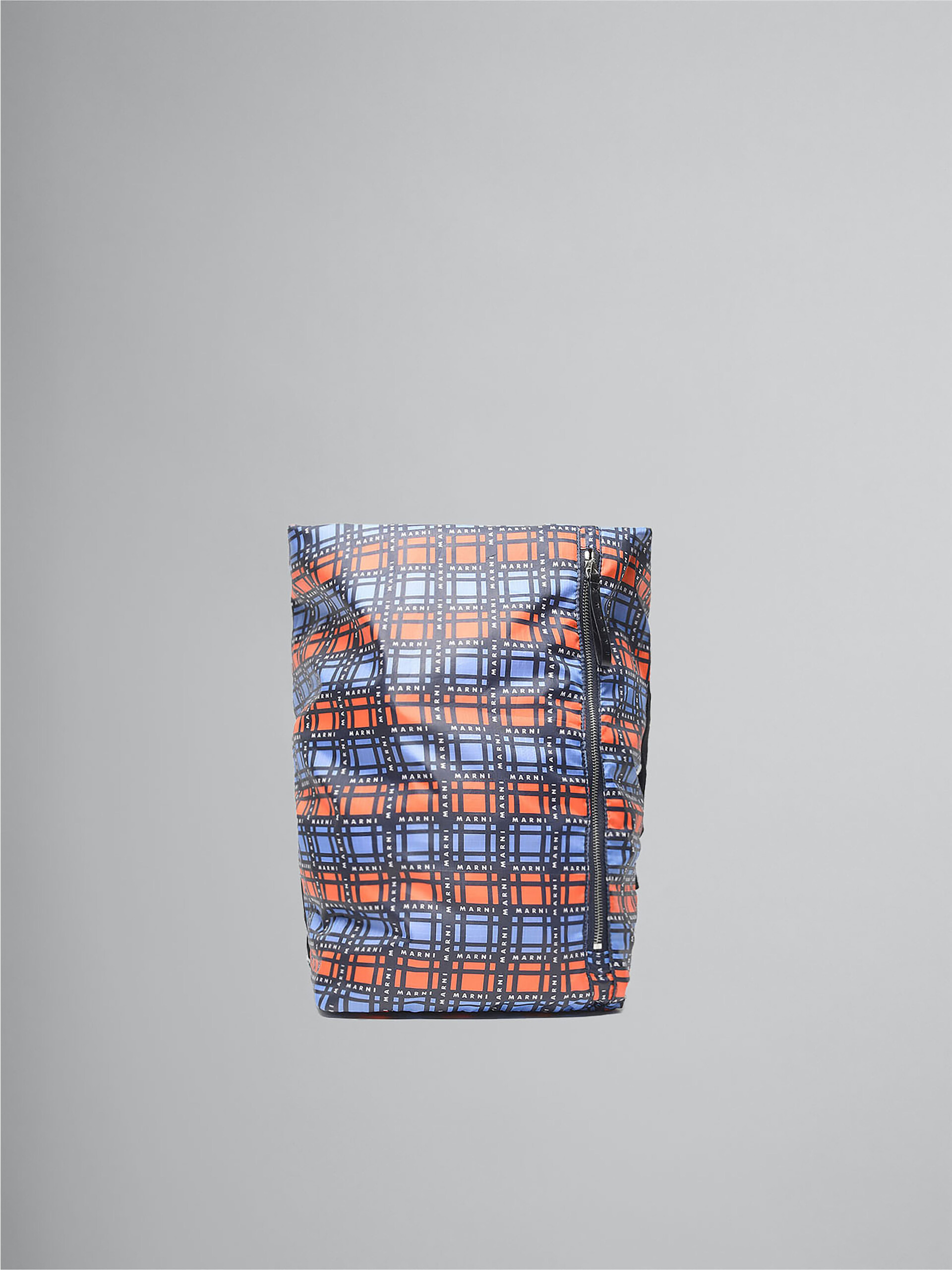 Backpack with all-over Check pattern - Bags - Image 1