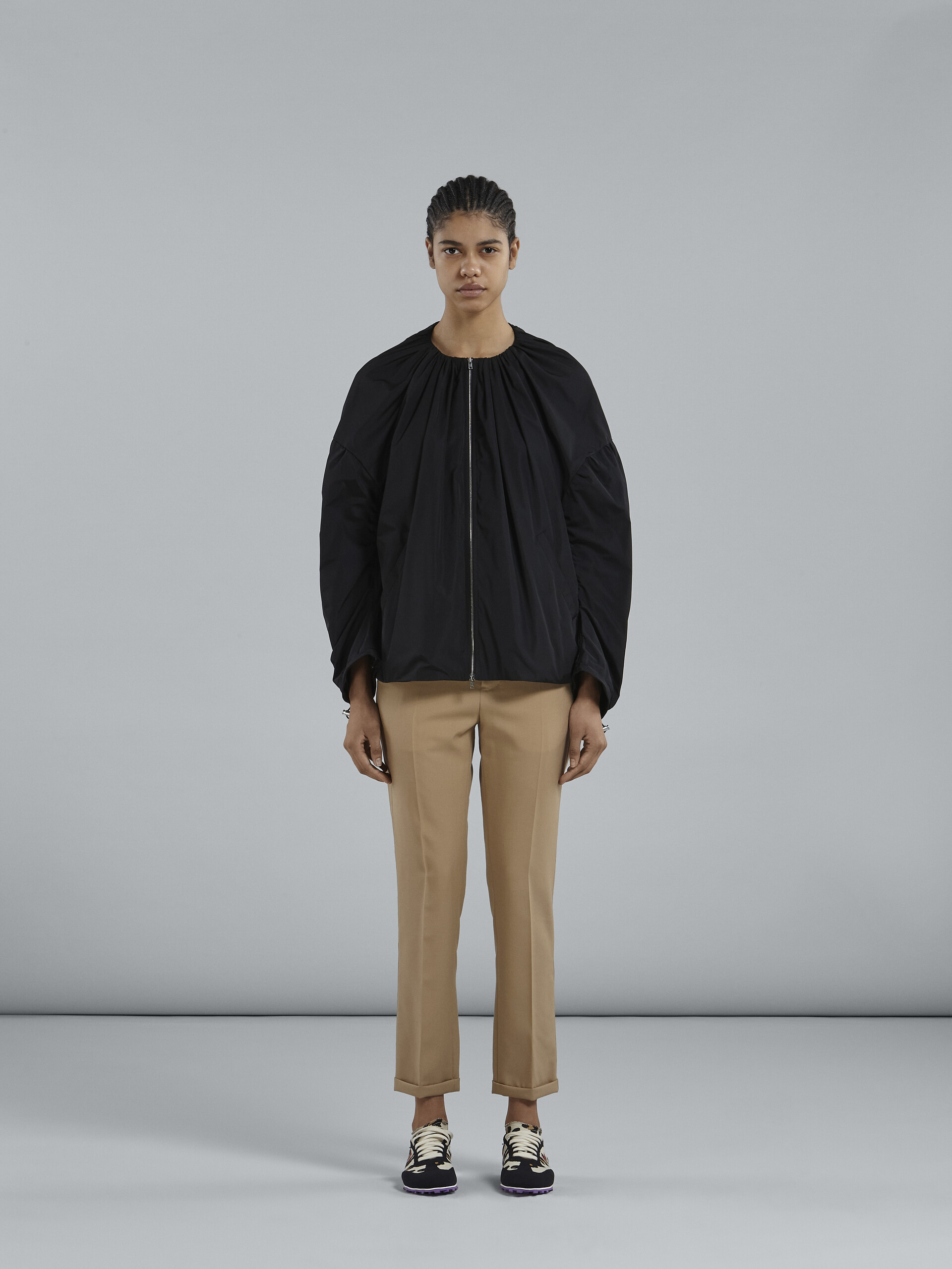 Micro faillle short jacket - Jackets - Image 2