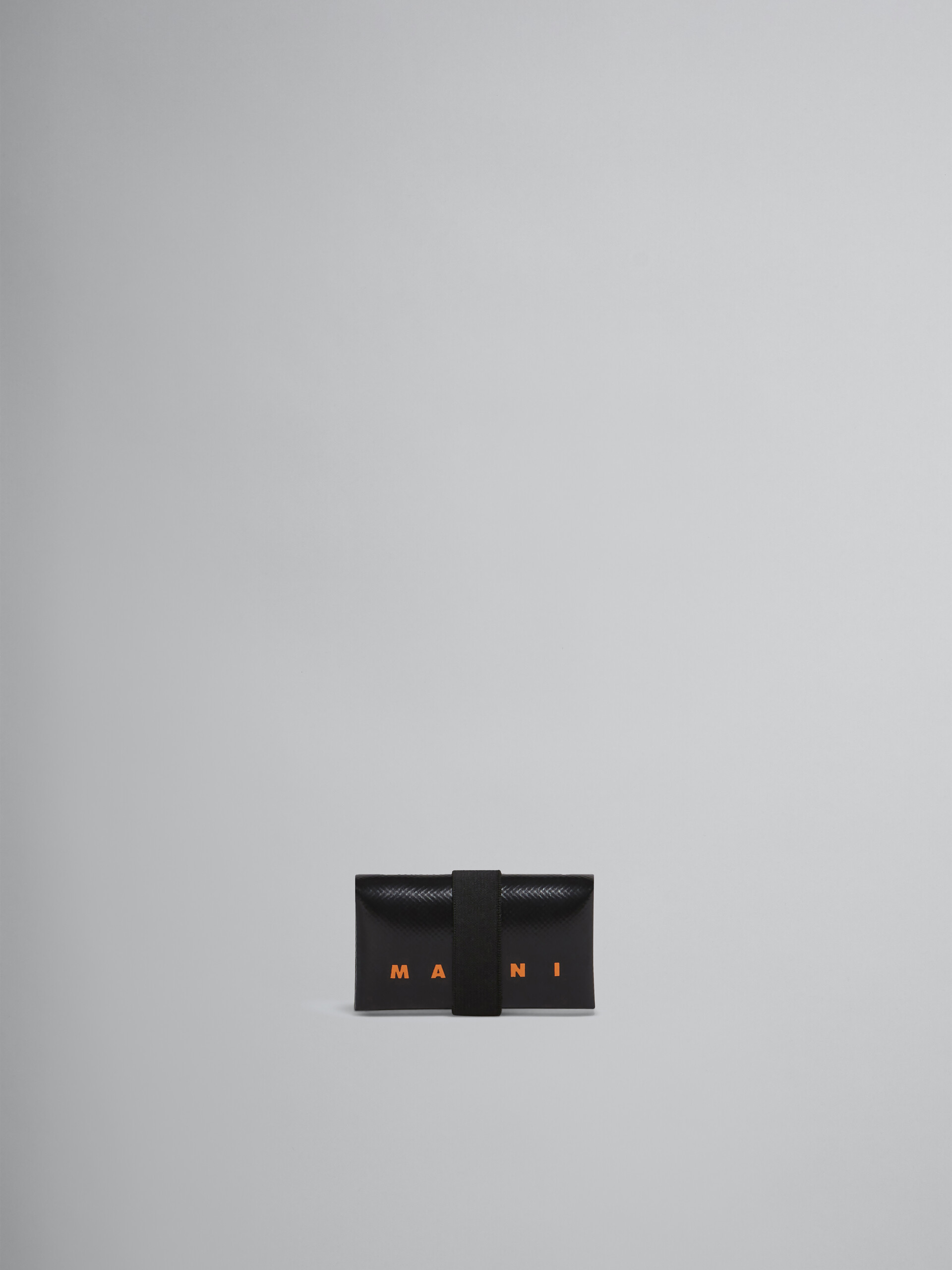 Portafoglio in PVC con costruzione origami nero - Portafogli - Image 1
