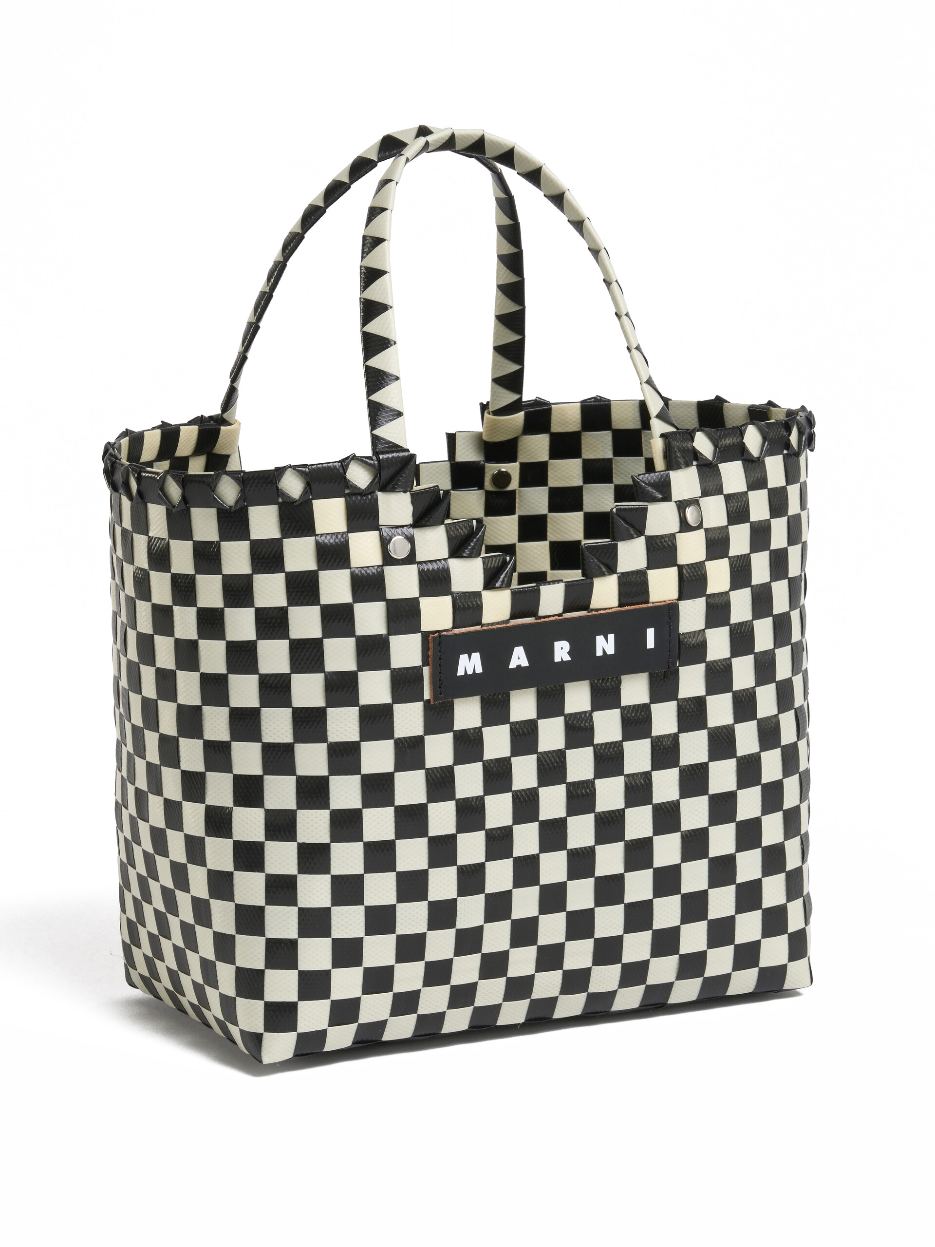 Black and white MARNI MARKET LOVE BASKET bag - Bags - Image 4