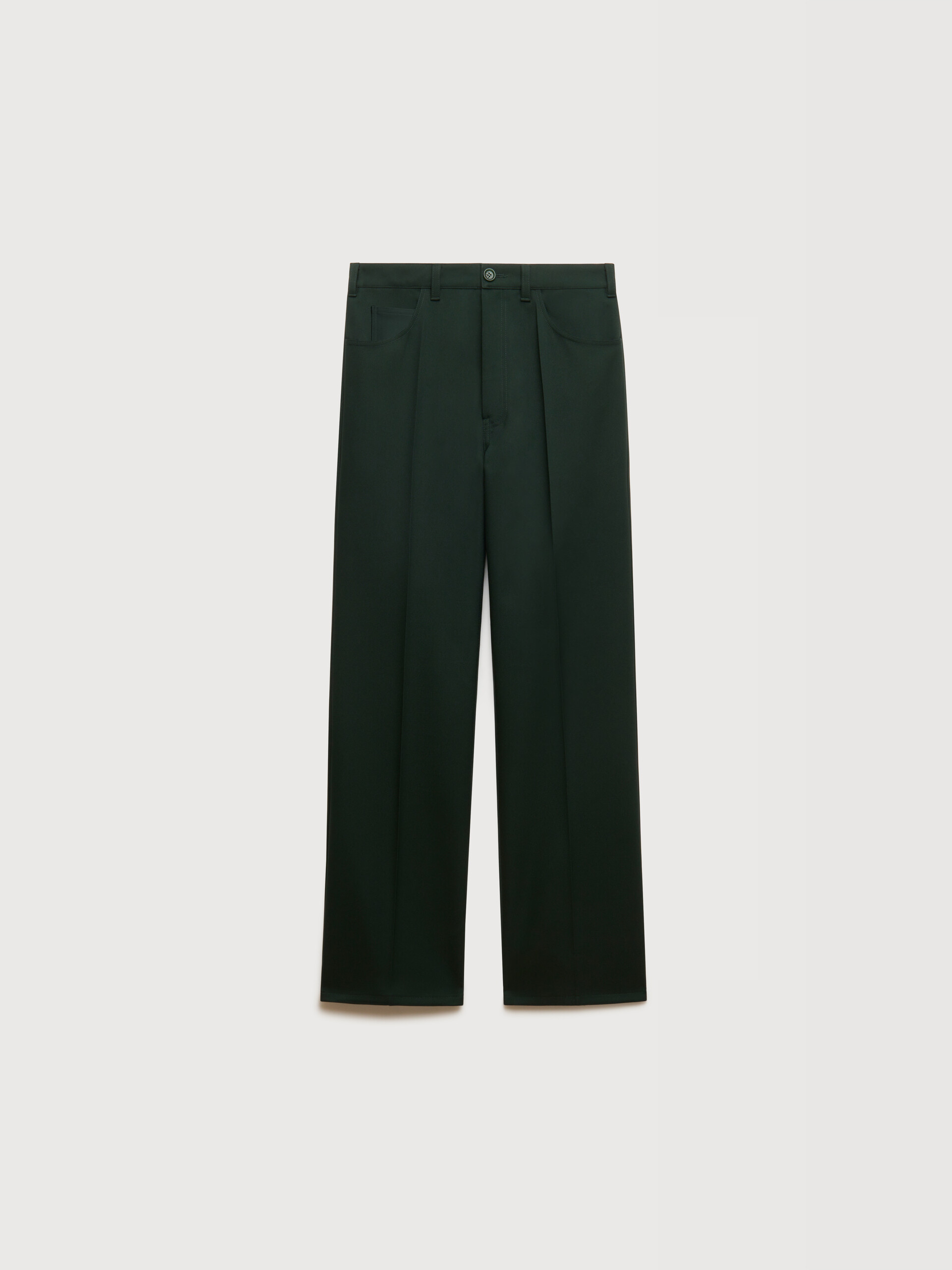 Deep green techno fabric trousers - Pants - Image 1