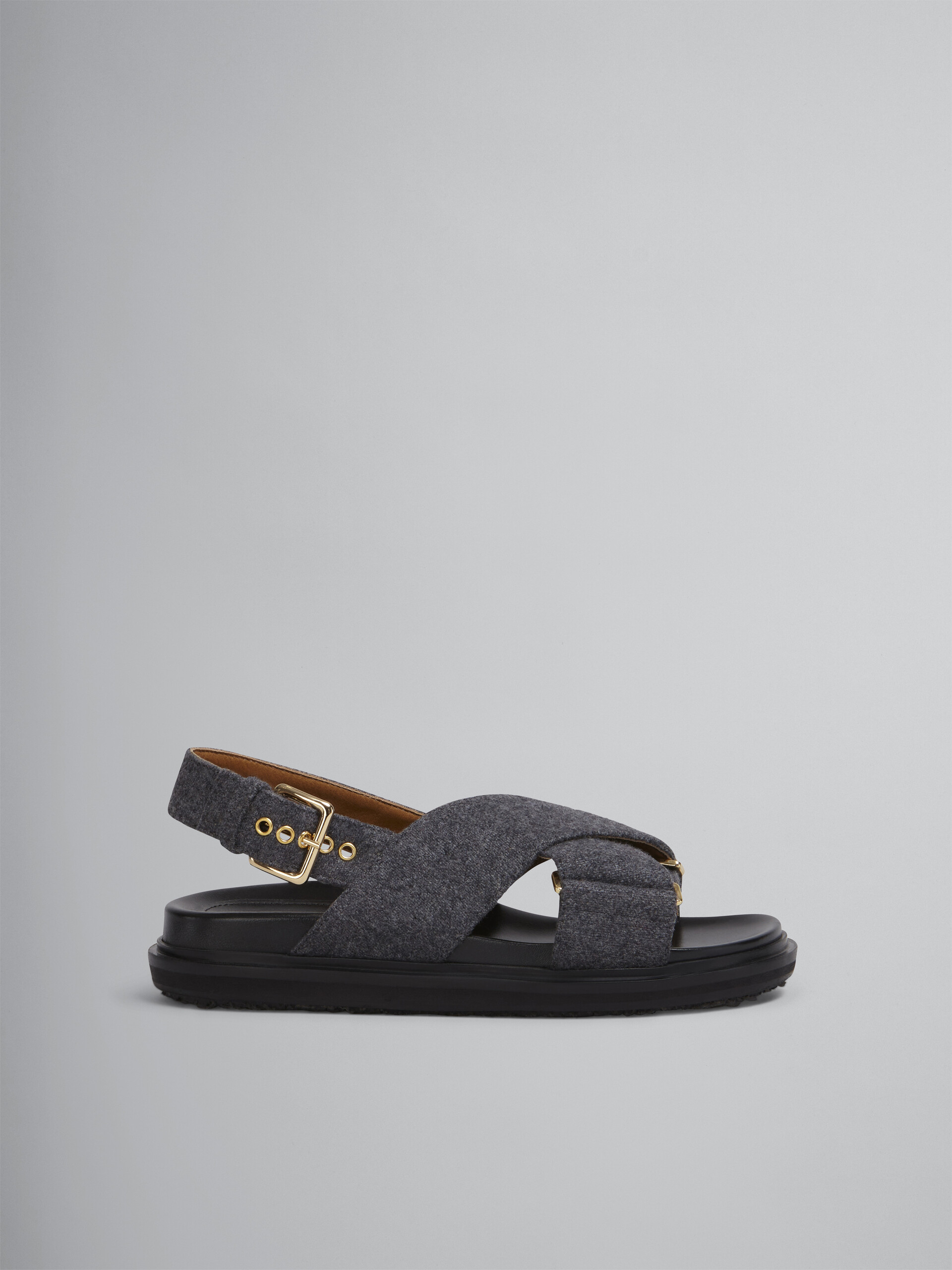 Grey Fussbett in wool felt - Sandals - Image 1