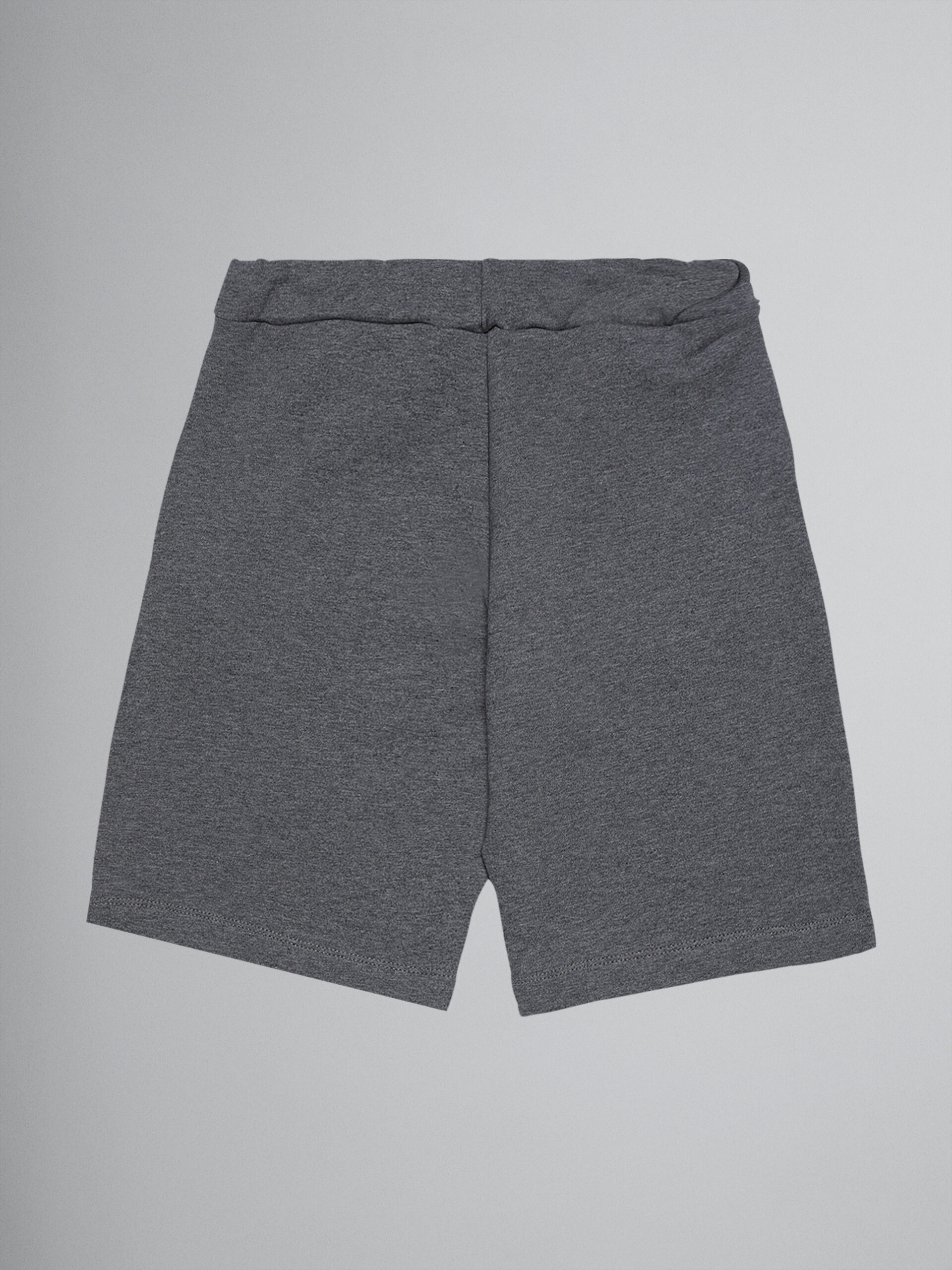 Mélange sweatshirt cotton short track pants - Pants - Image 2