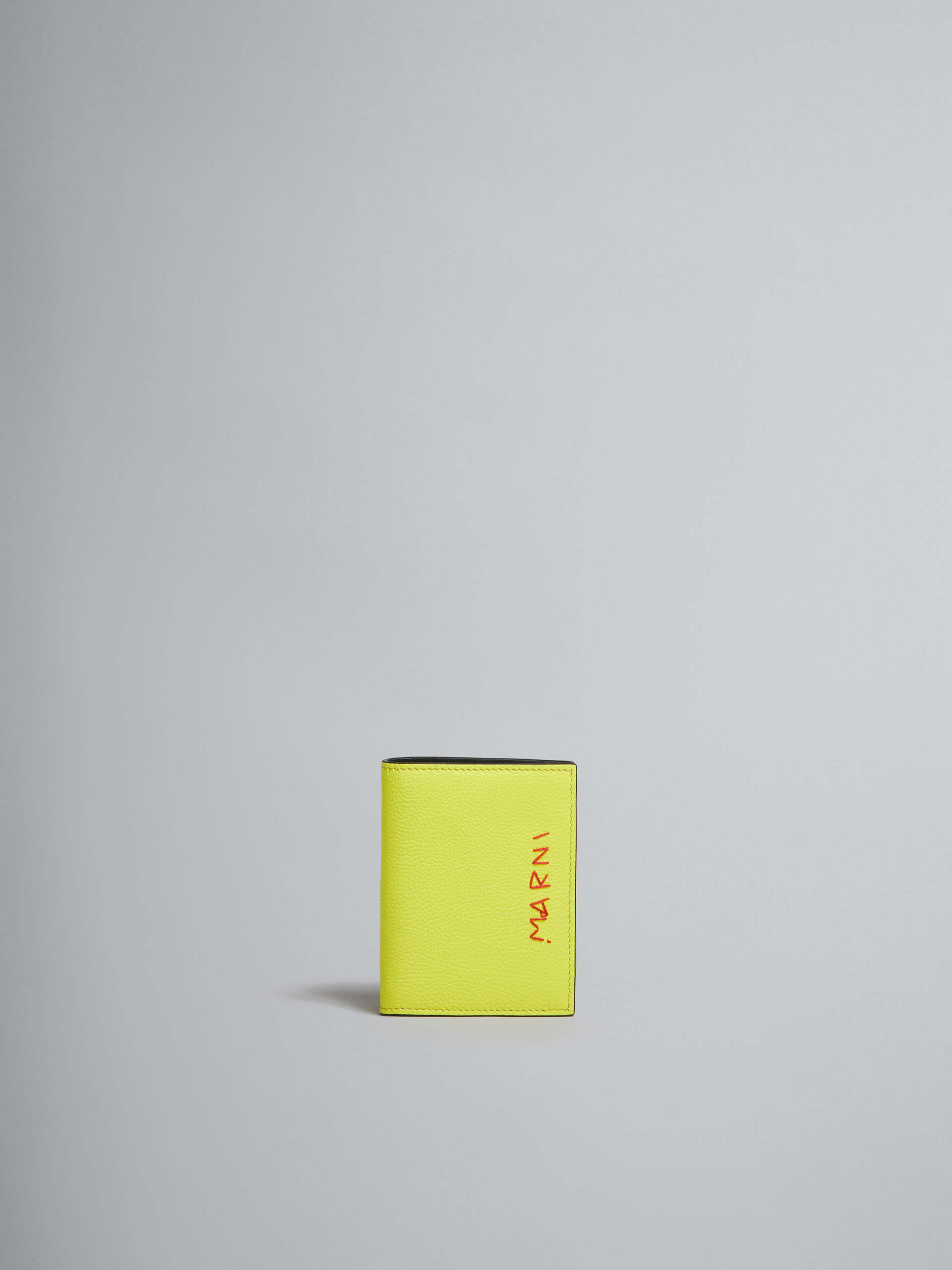 Zweifache Faltbrieftasche aus Leder mit Marni-Flicken in Rosa - Brieftaschen - Image 1