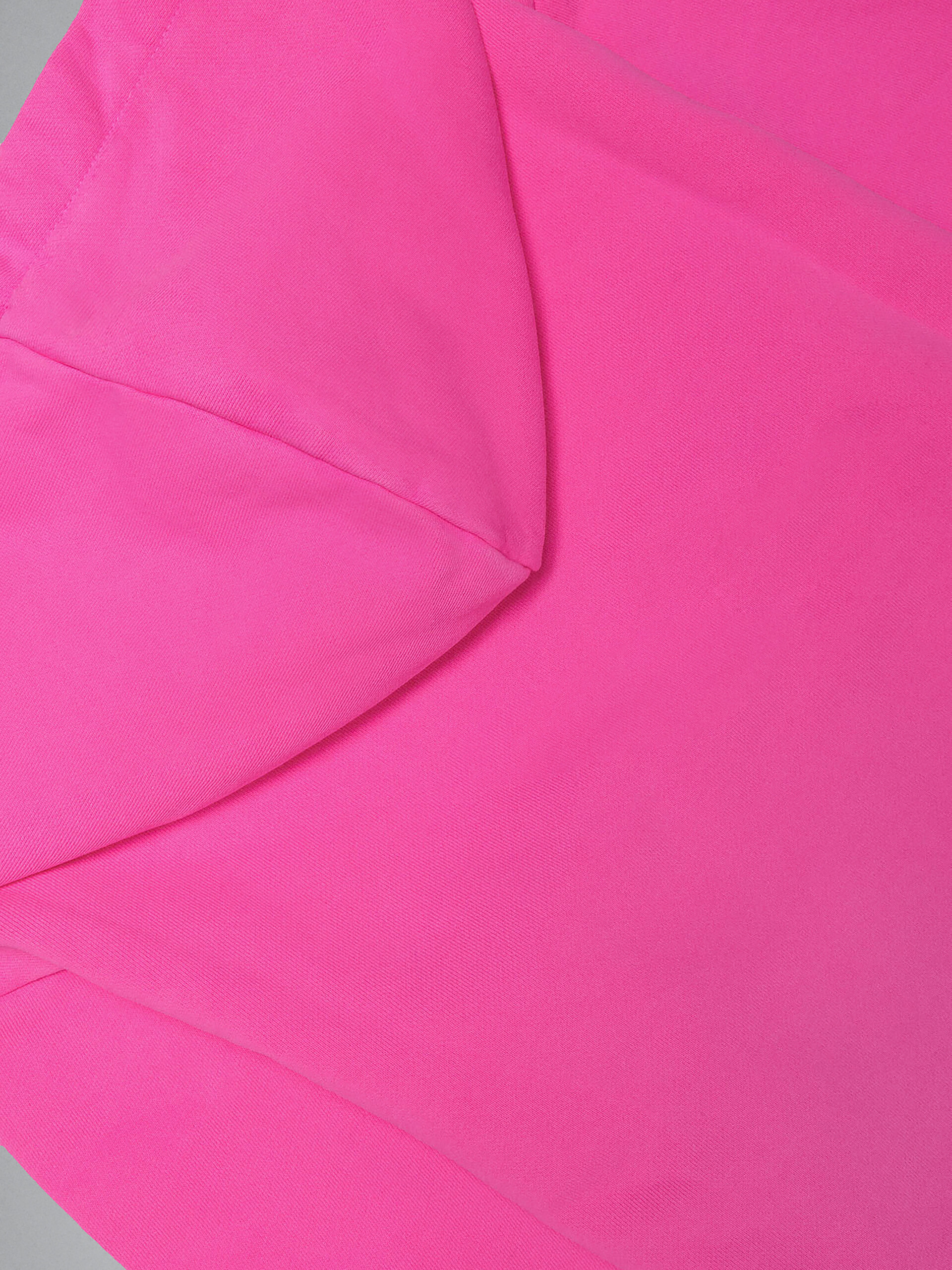 ネオンピンク ロゴ入りコットン製スウェットシャツ フード付き - ニット - Image 4