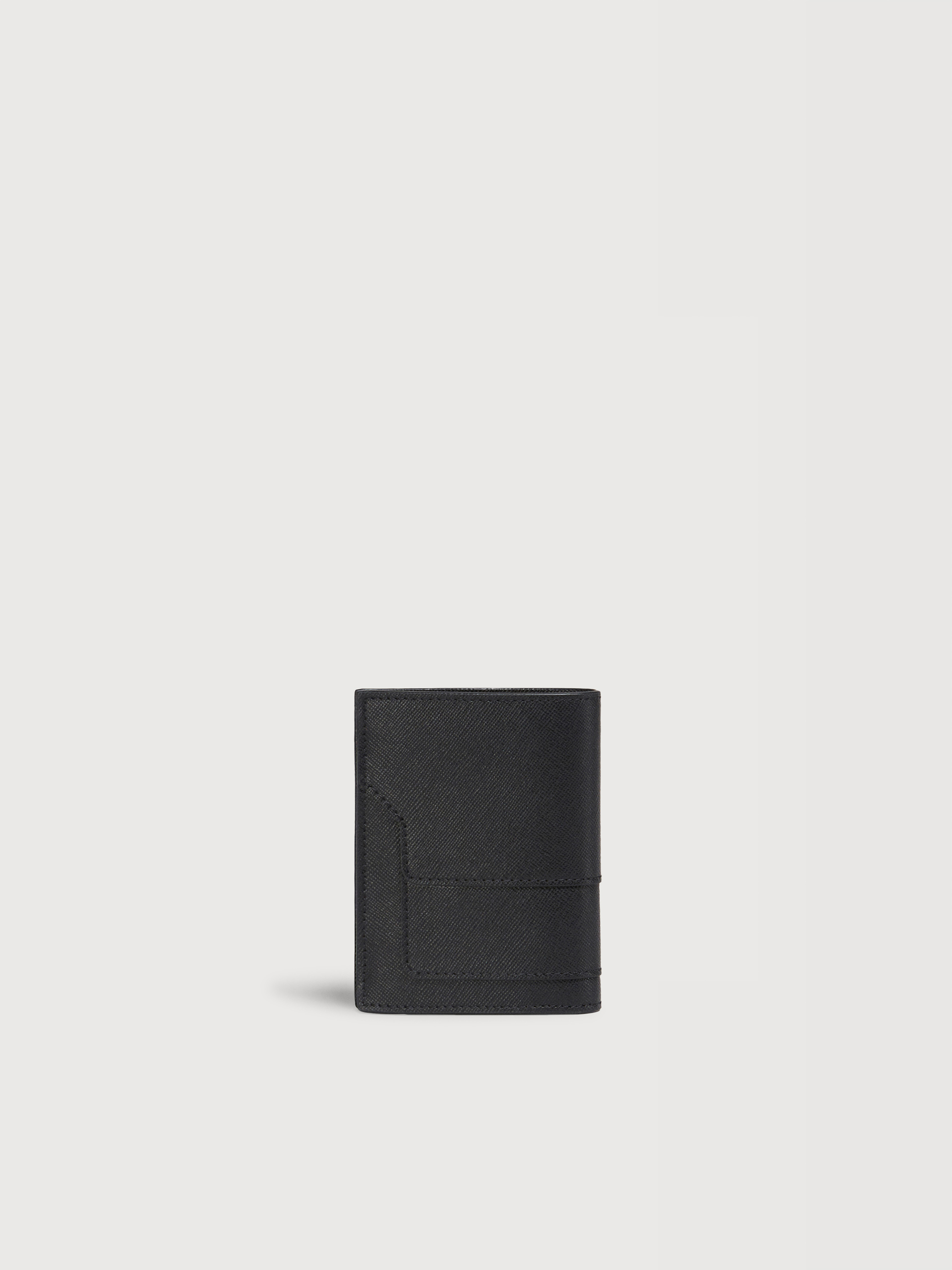 ブラック サフィアーノレザー製 二つ折りウォレット | Marni