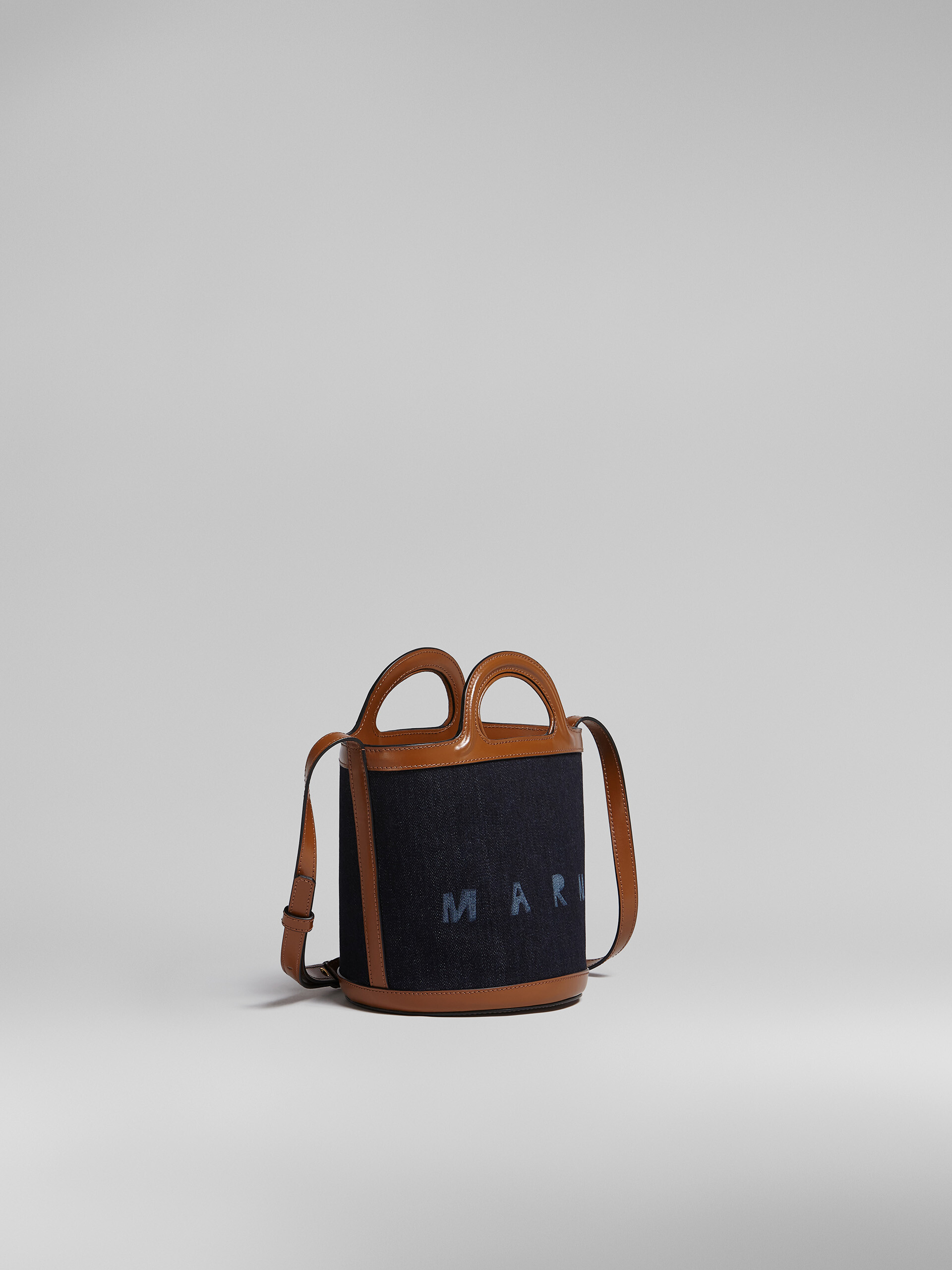 TROPICALIA mini bucket bag in denim and leather - Shoulder Bag - Image 6