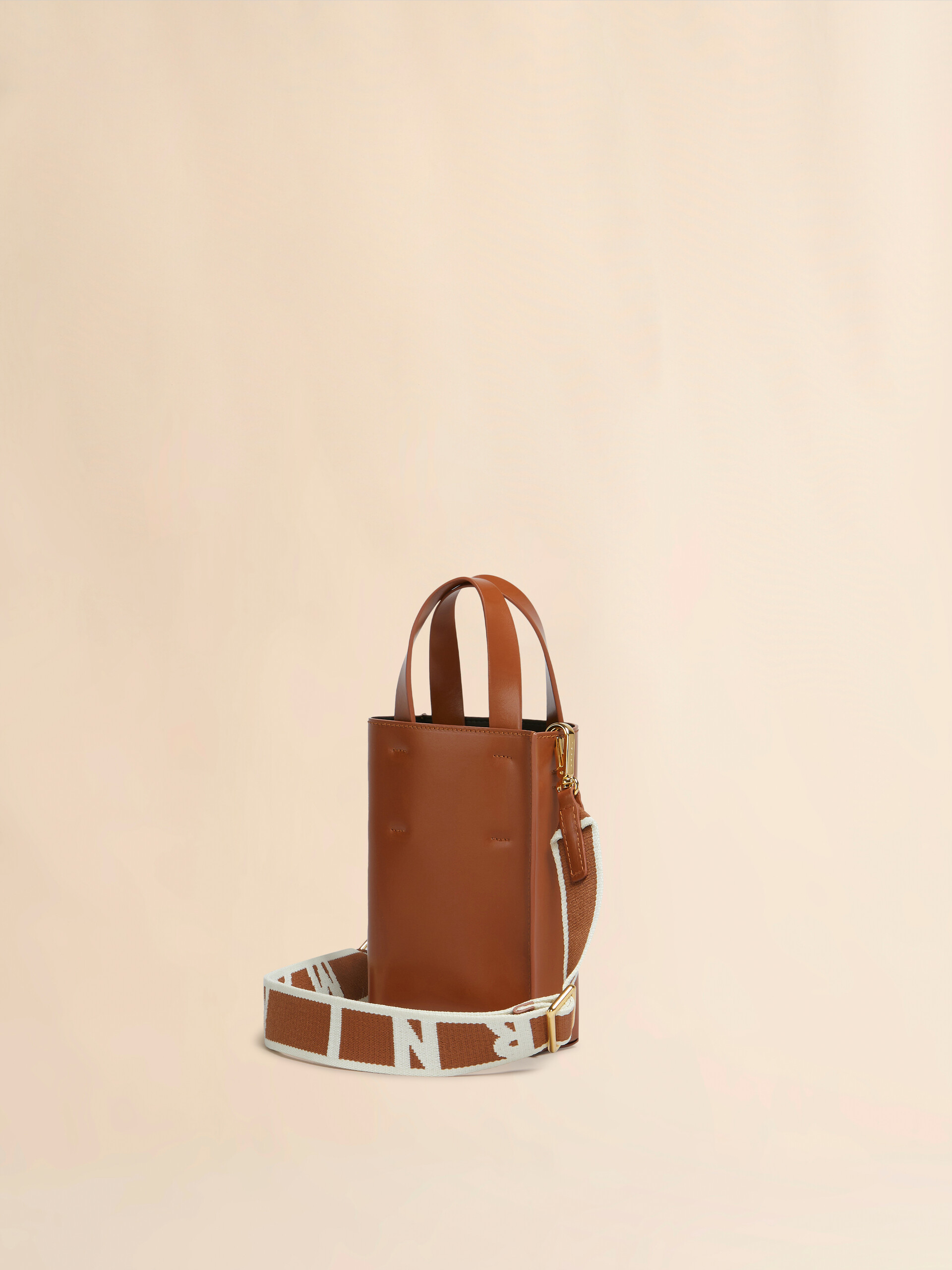 Museo Bag Nano in pelle azzurra - Borse shopping - Image 3