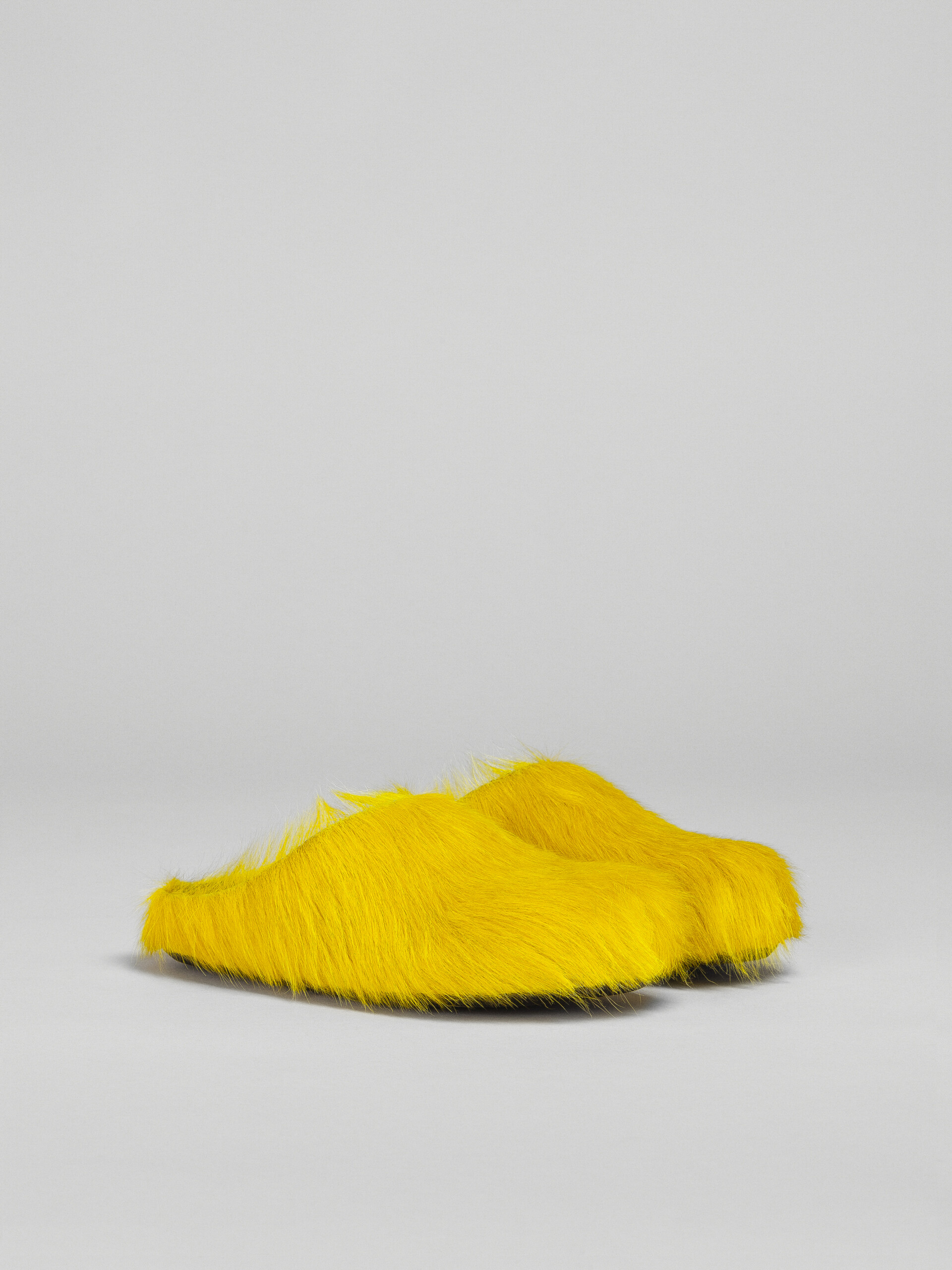 Yellow long hair calfskin Fussbett sabot - Clogs - Image 2