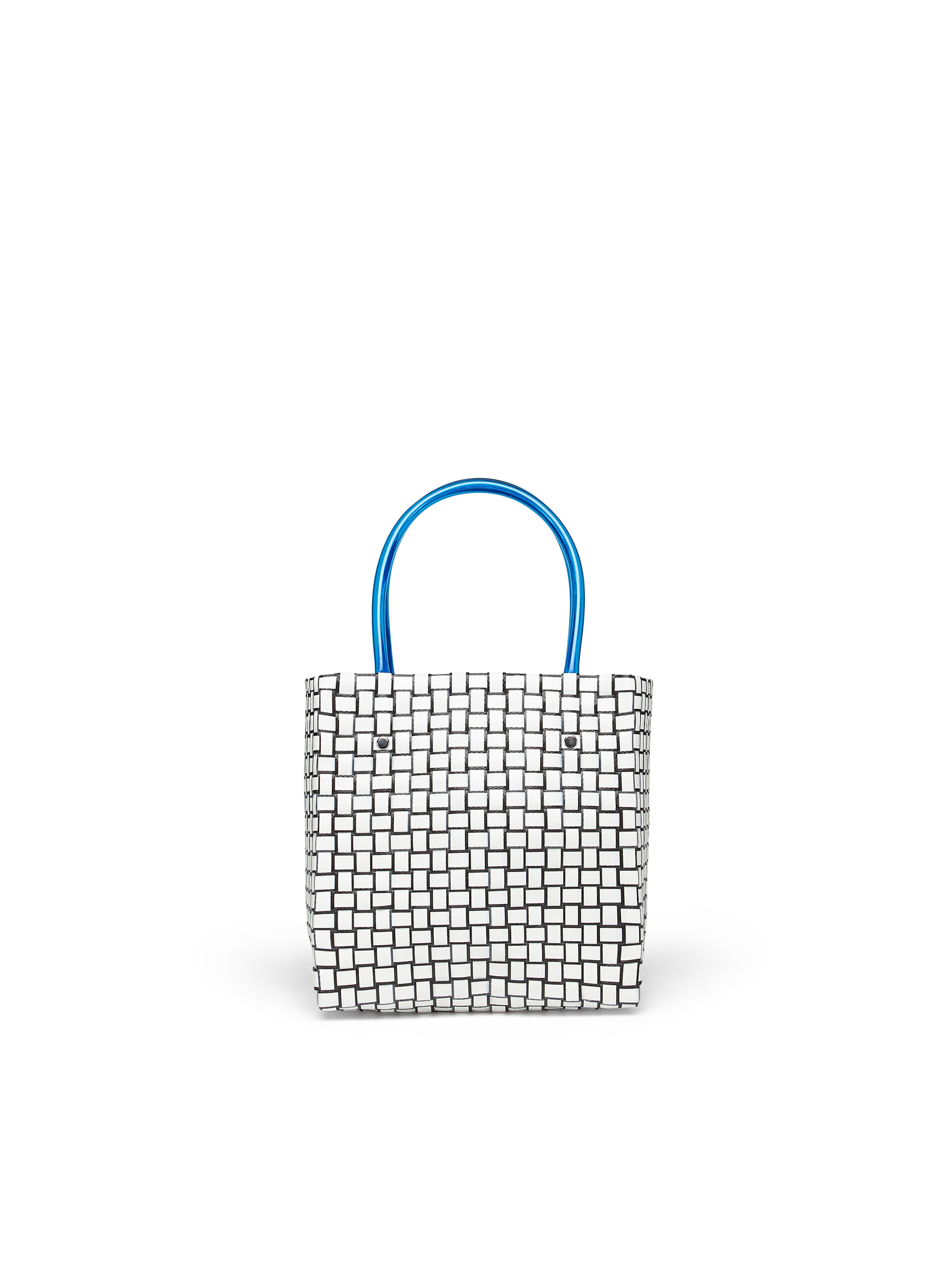 Blue MARNI MARKET MINI FLOWER BASKET bag - Shopping Bags - Image 3