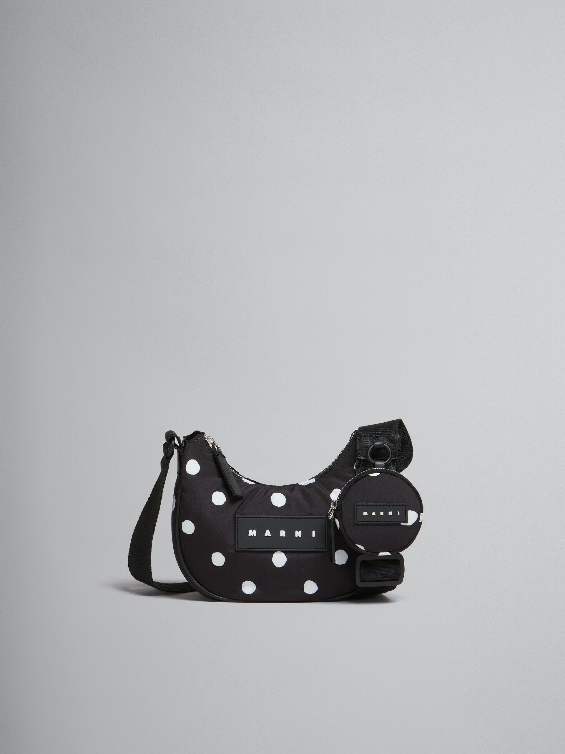 Black polka-dot Puff hobo small bag - Shoulder Bags - Image 1