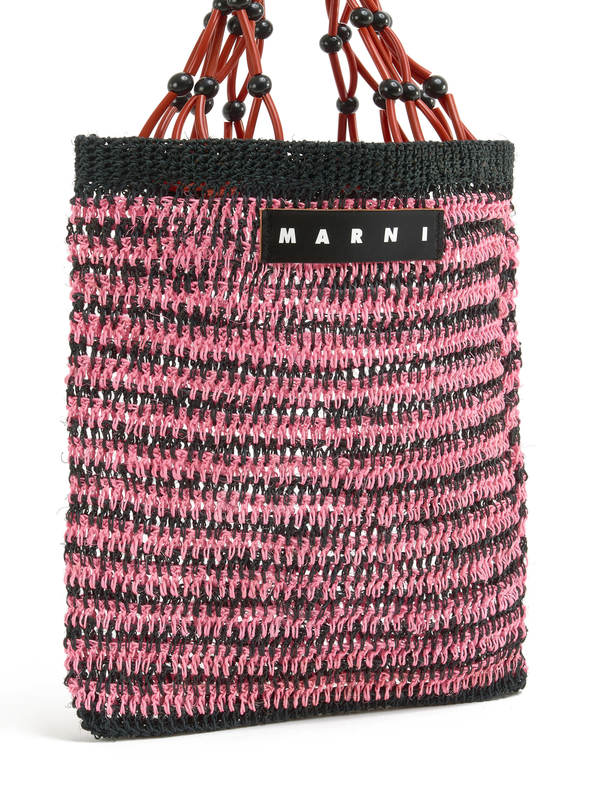 Bolso shopper MARNI MARKET FIQUE de red de fibra natural marrón - Bolsos shopper - Image 4