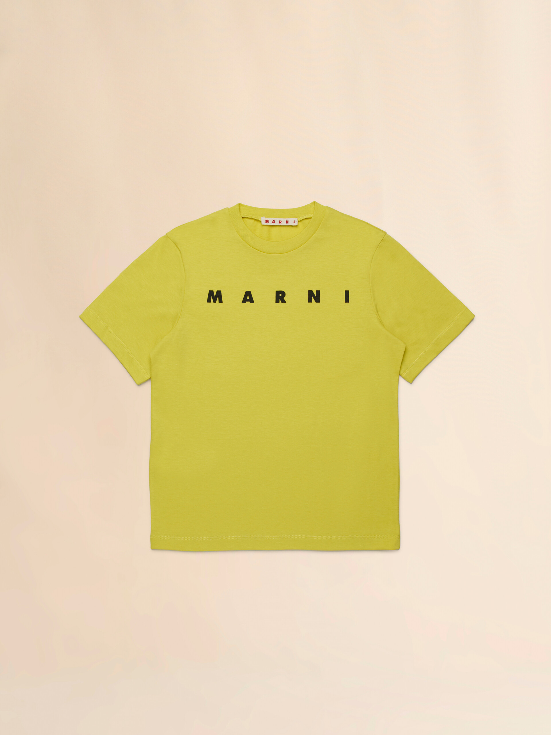 Yellow cotton T-shirt with Marni print - T-shirts - Image 1