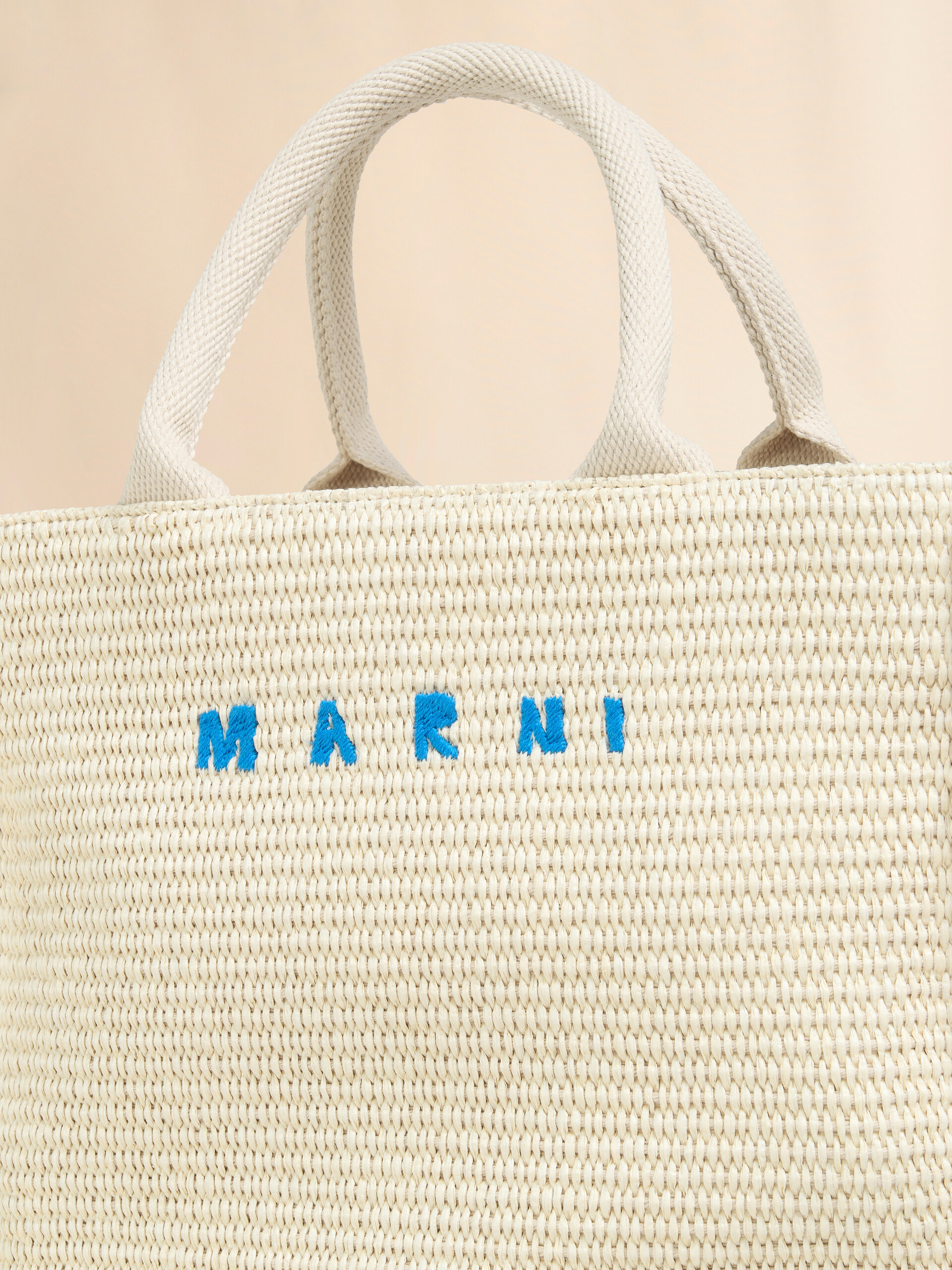 Kleine rosafarbene Tote Bag in Bast-Optik - Shopper - Image 4