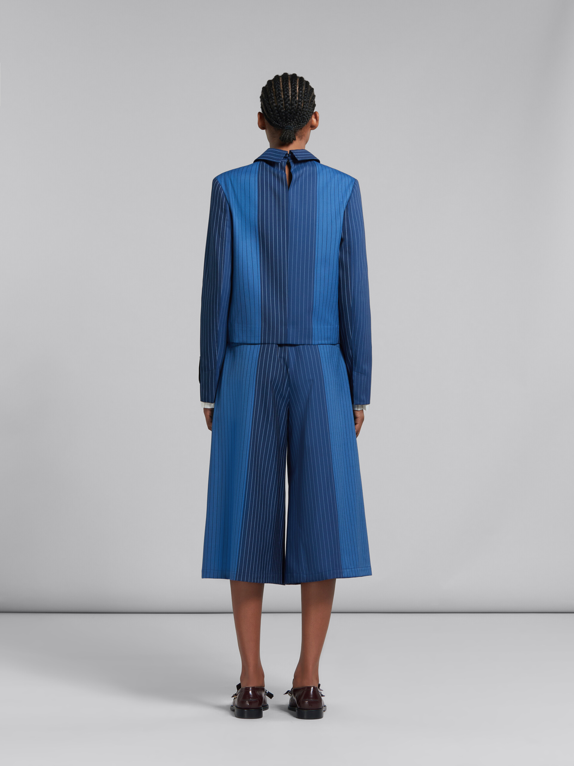 Blue dégradé pinstripe wool jacket - Jackets - Image 3
