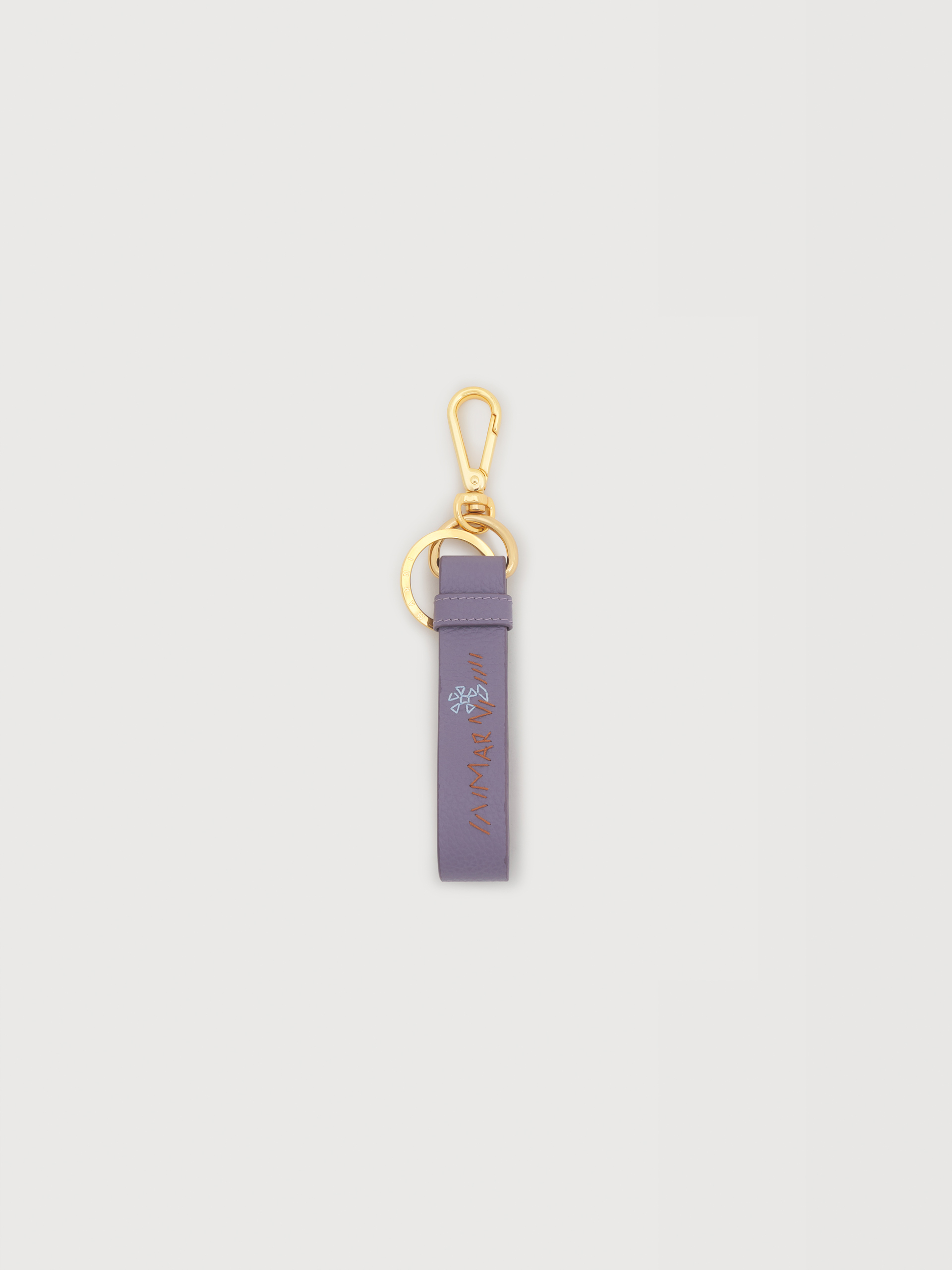 Purple leather keyring with Marni Mending - Key Rings - Image 1