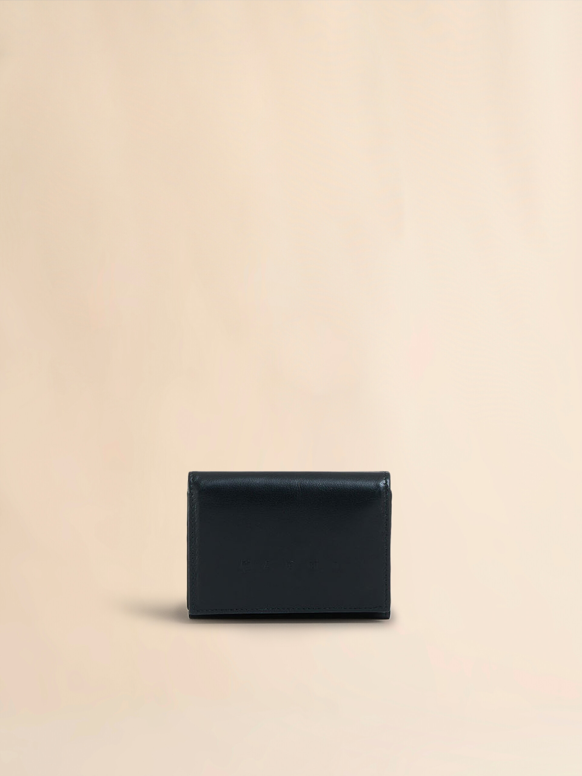 Blue leather trifold wallet with raised Marni logo - Wallets - Image 1