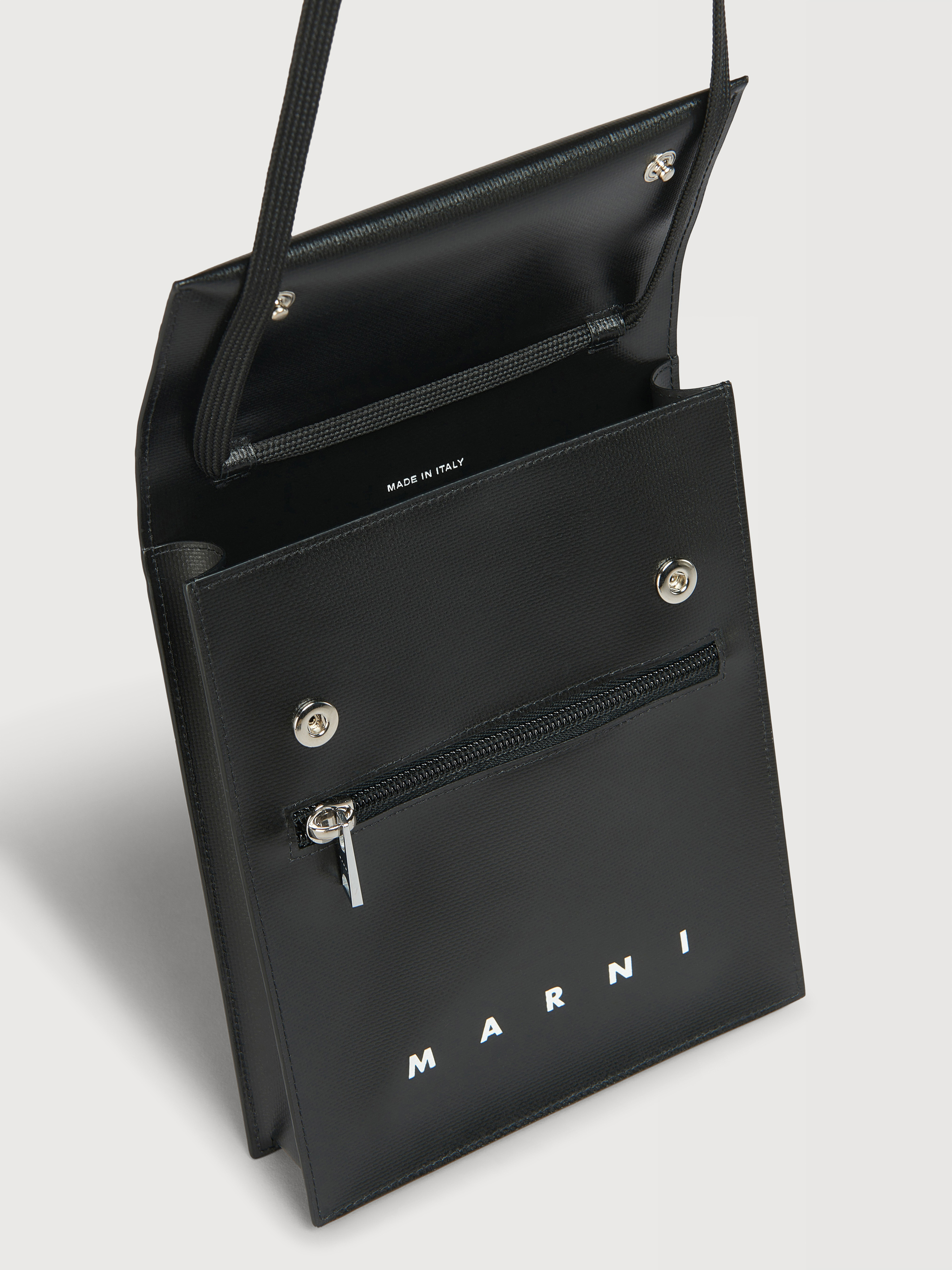 Black Tribeca pouch with shoelace strap - Shoulder Bags - Image 2