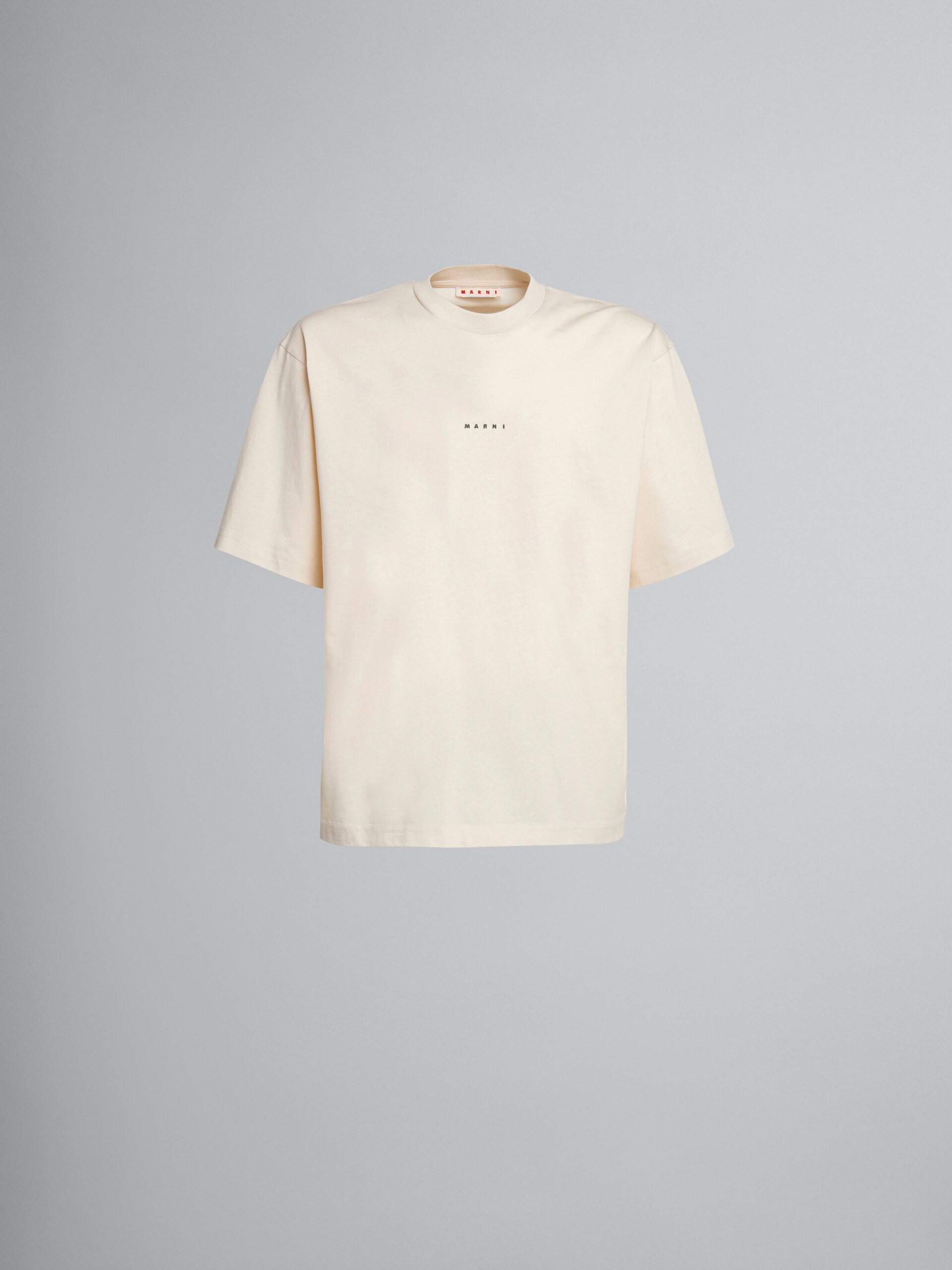 Beige bio cotton jersey T-shirt - T-shirts - Image 1