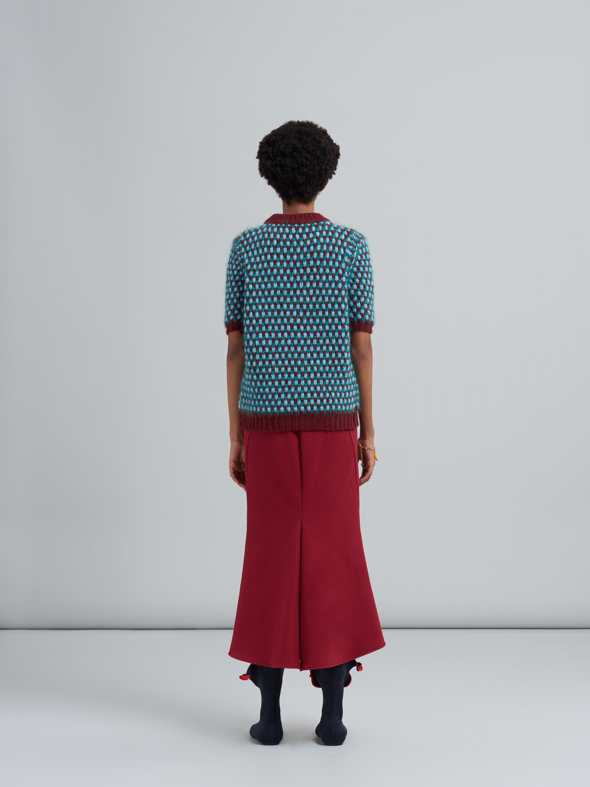 Cotton sweatshirt midi skirt - Skirts - Image 3