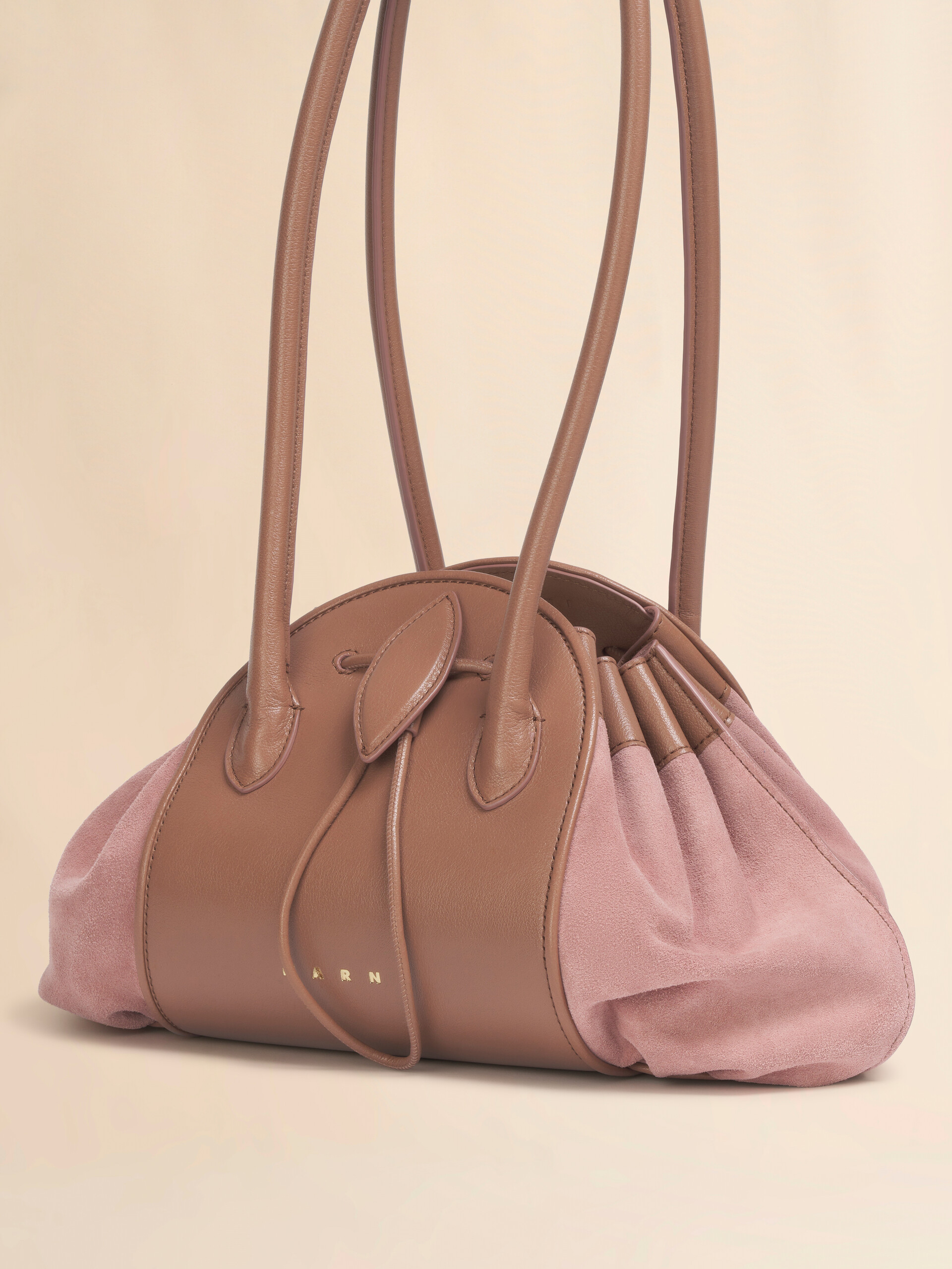 Blue leather and suede Tulipea shoulder bag - Shopping Bags - Image 5