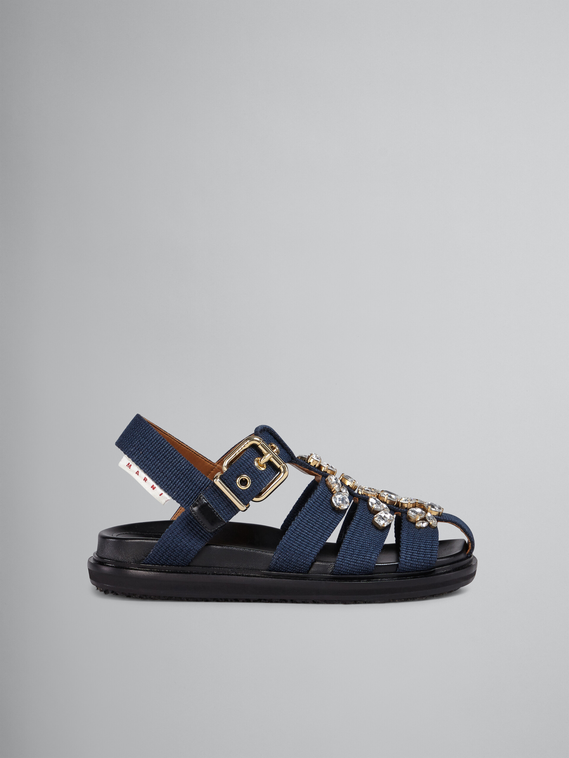 Blue ribbon Fussbett sandal with glass beads - Sandals - Image 1
