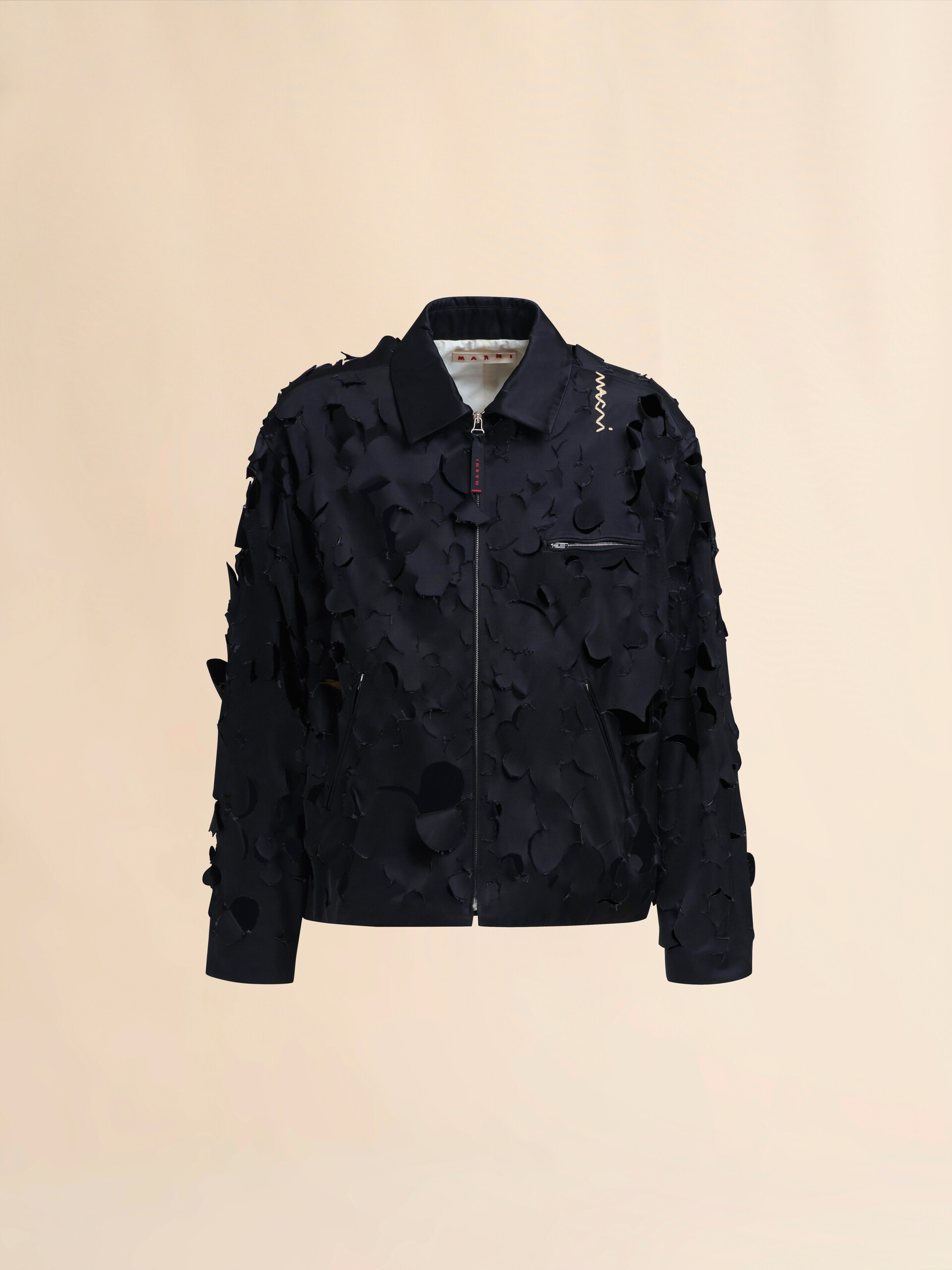 Duchess satin jacket with cut-out detail - Jackets - Image 1