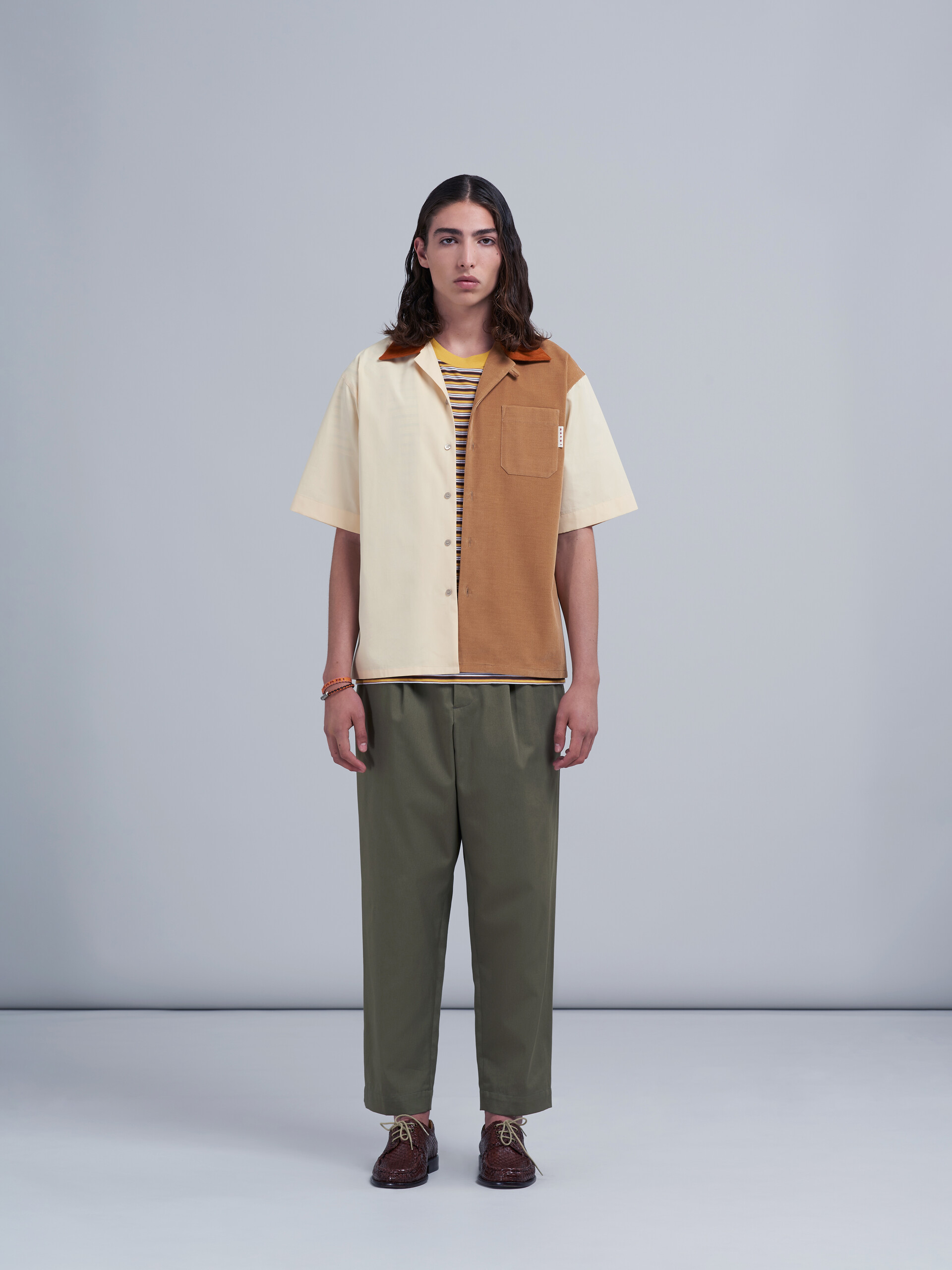 Gabardine cotton cropped trousers | Marni