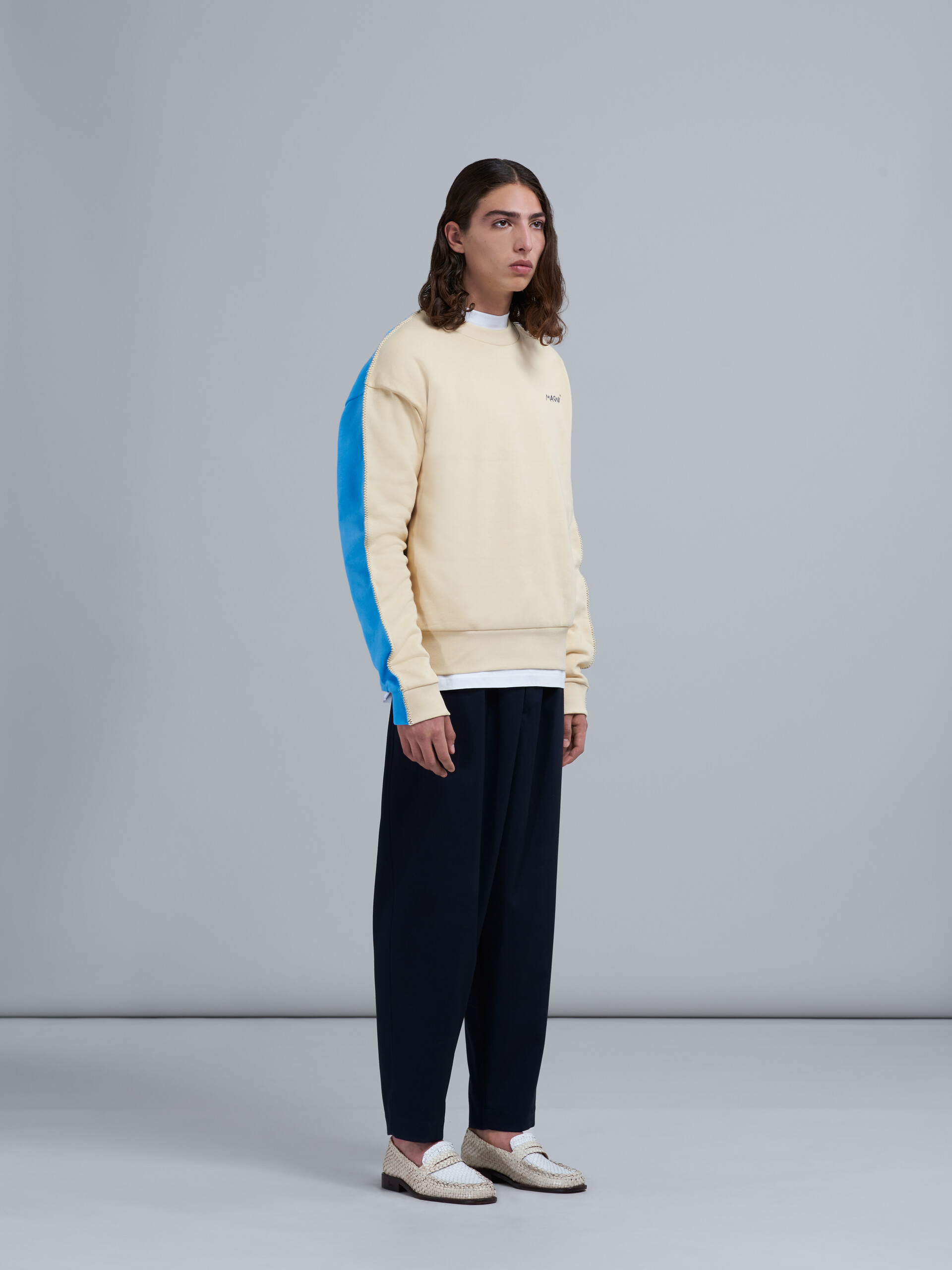 Colourblock organic cotton sweatshirt - Sweaters - Image 5