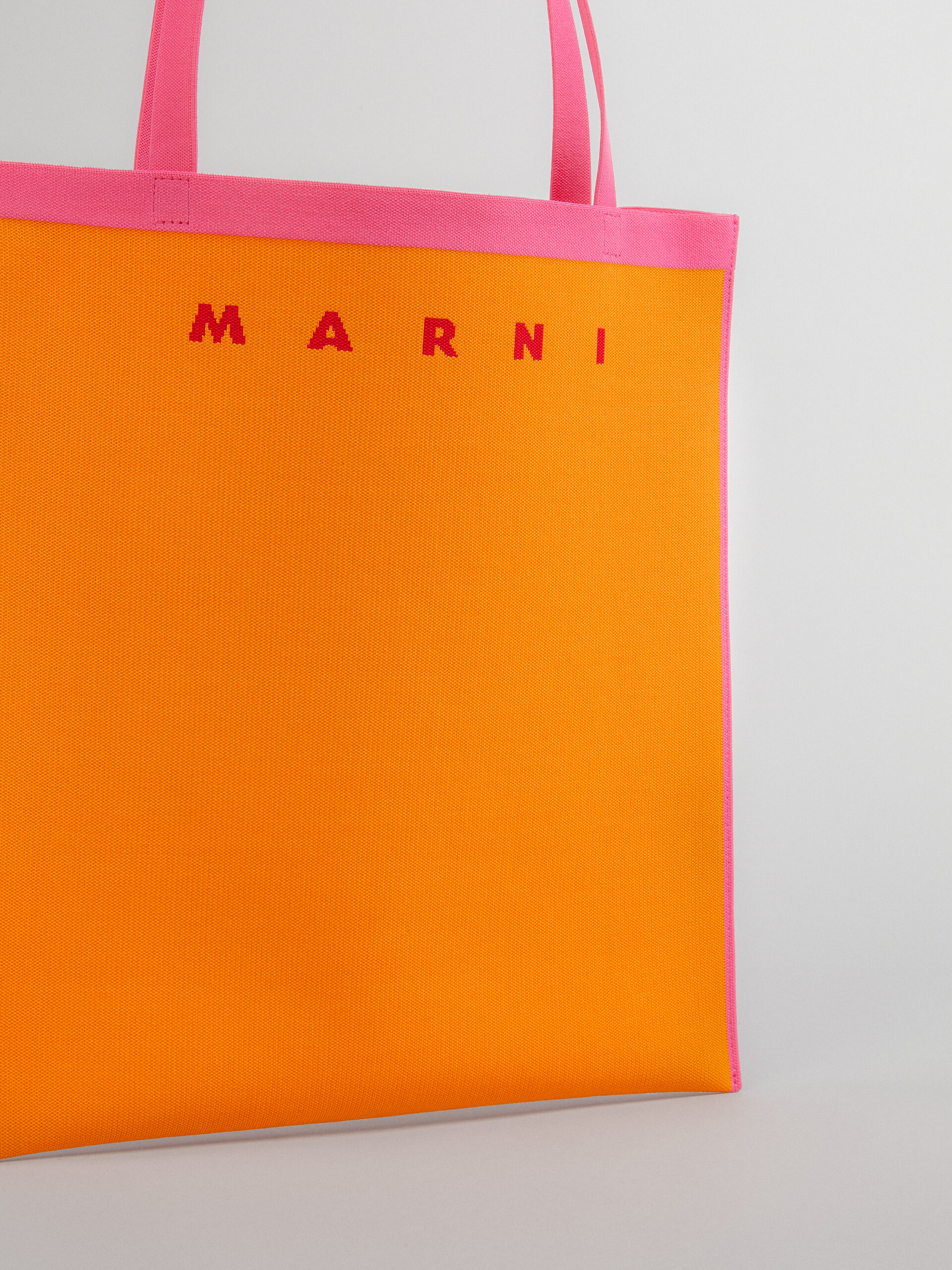 Orange and pink jacquard bag - Shopping Bags - Image 4