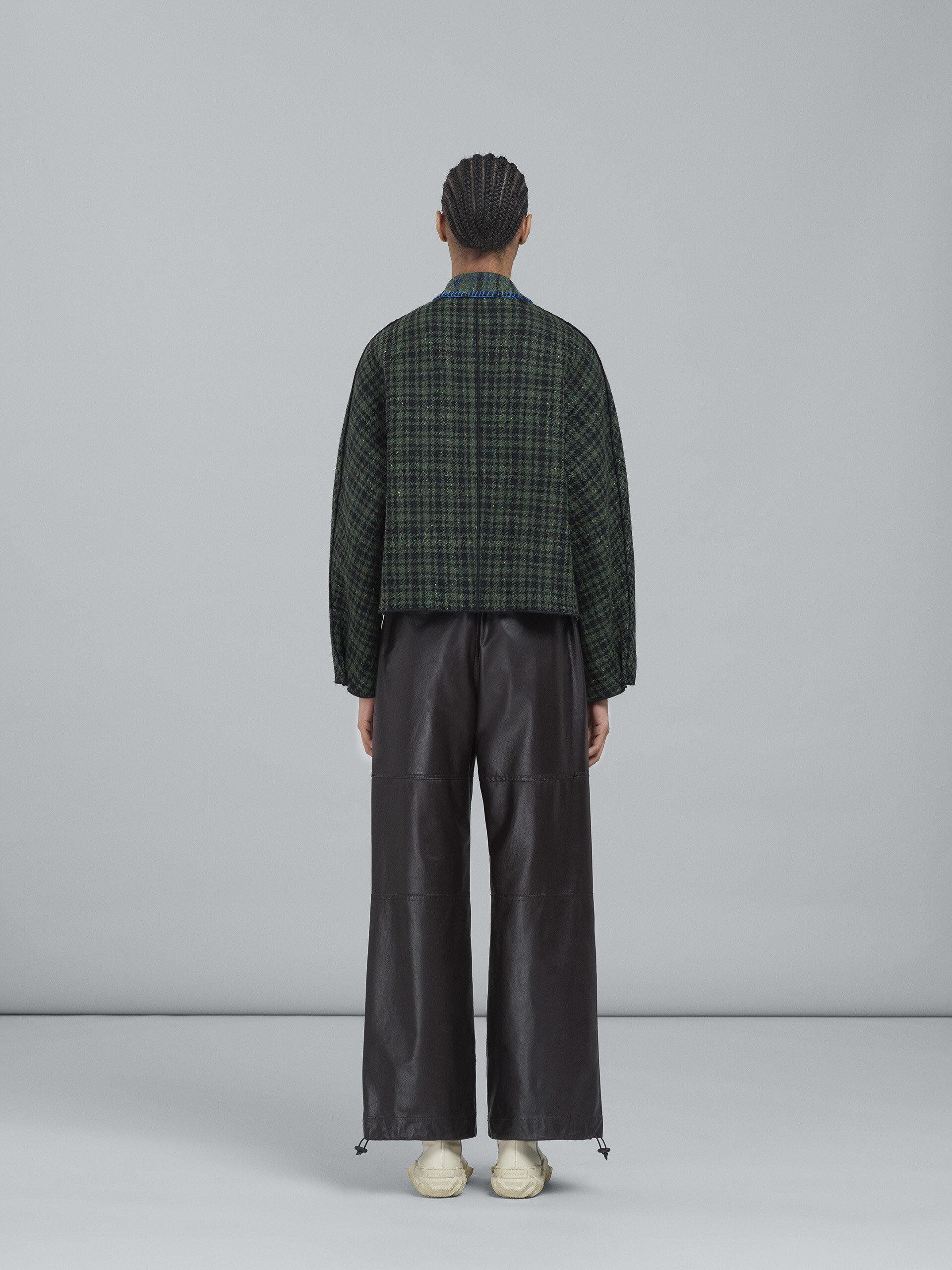 Double-faced check wool jacket - Jackets - Image 3
