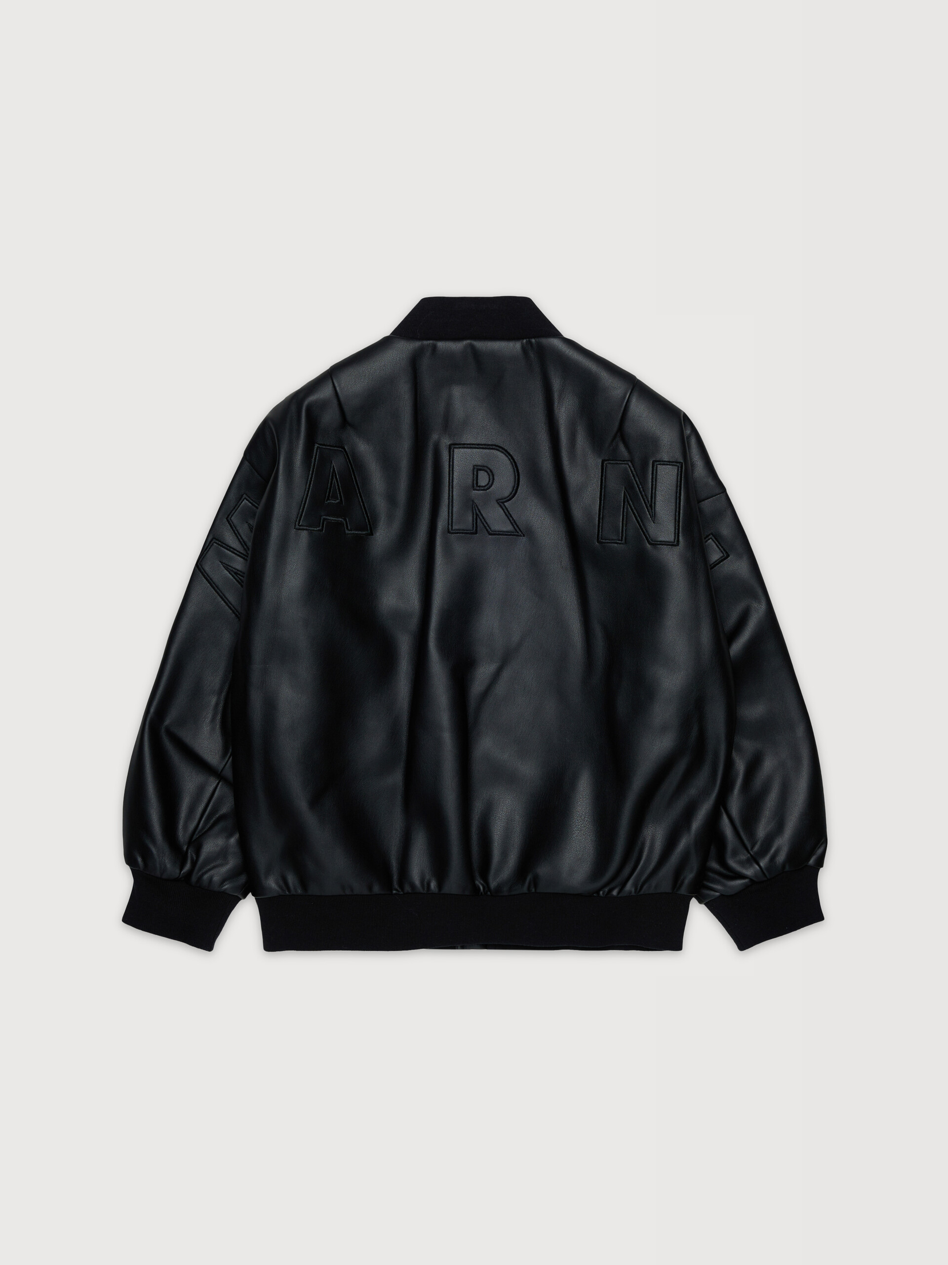 Blouson aviateur en tissu enduit noir avec broderie Marni - Manteaux - Image 2