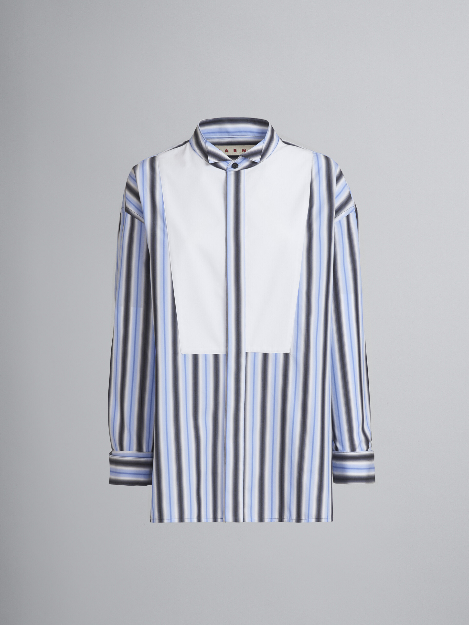 Tuxedo striped cotton poplin shirt - Shirts - Image 1