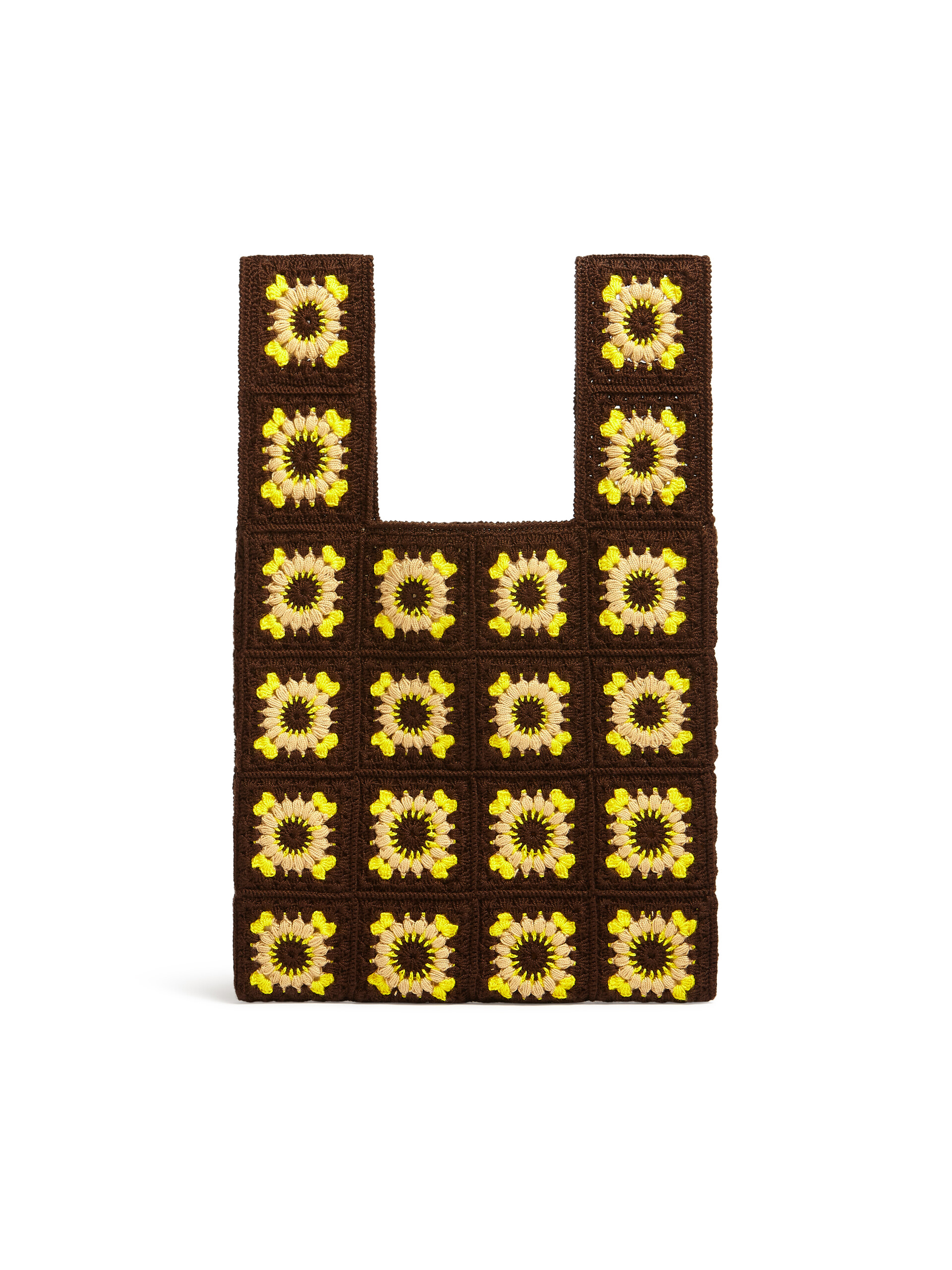 Brown crochet polyester MARNI MARKET bag - Bags - Image 3
