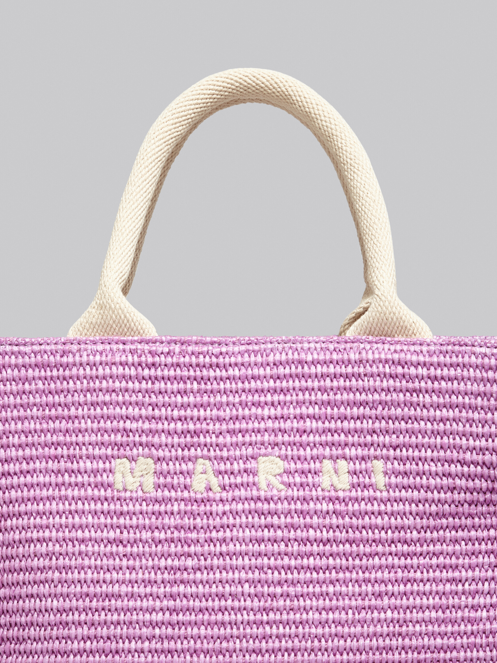 Lilac raffia Small Tote Bag - Shopping Bags - Image 5