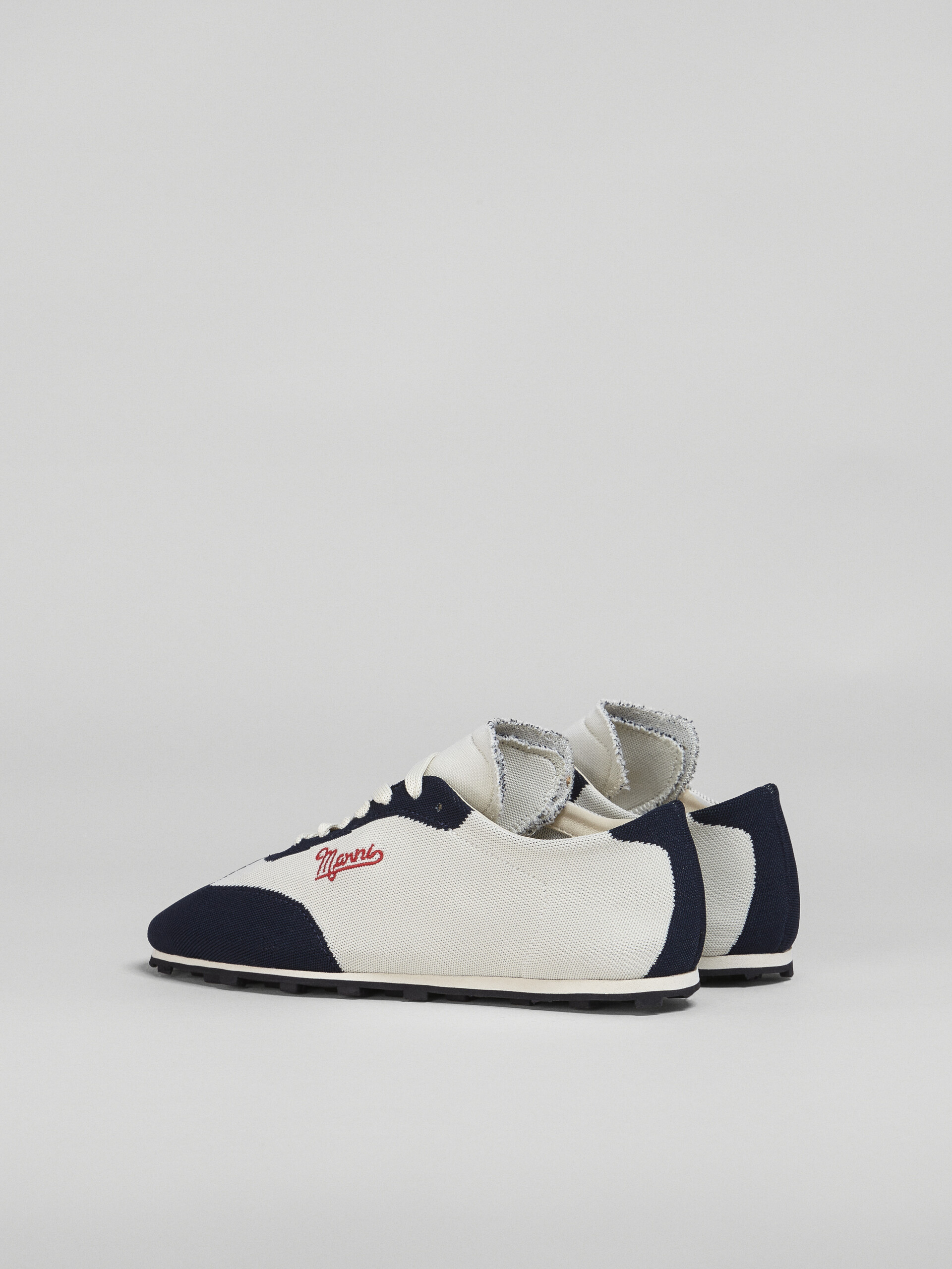 Zapatilla PEBBLE de jacquard elástico beige y azul - Sneakers - Image 3