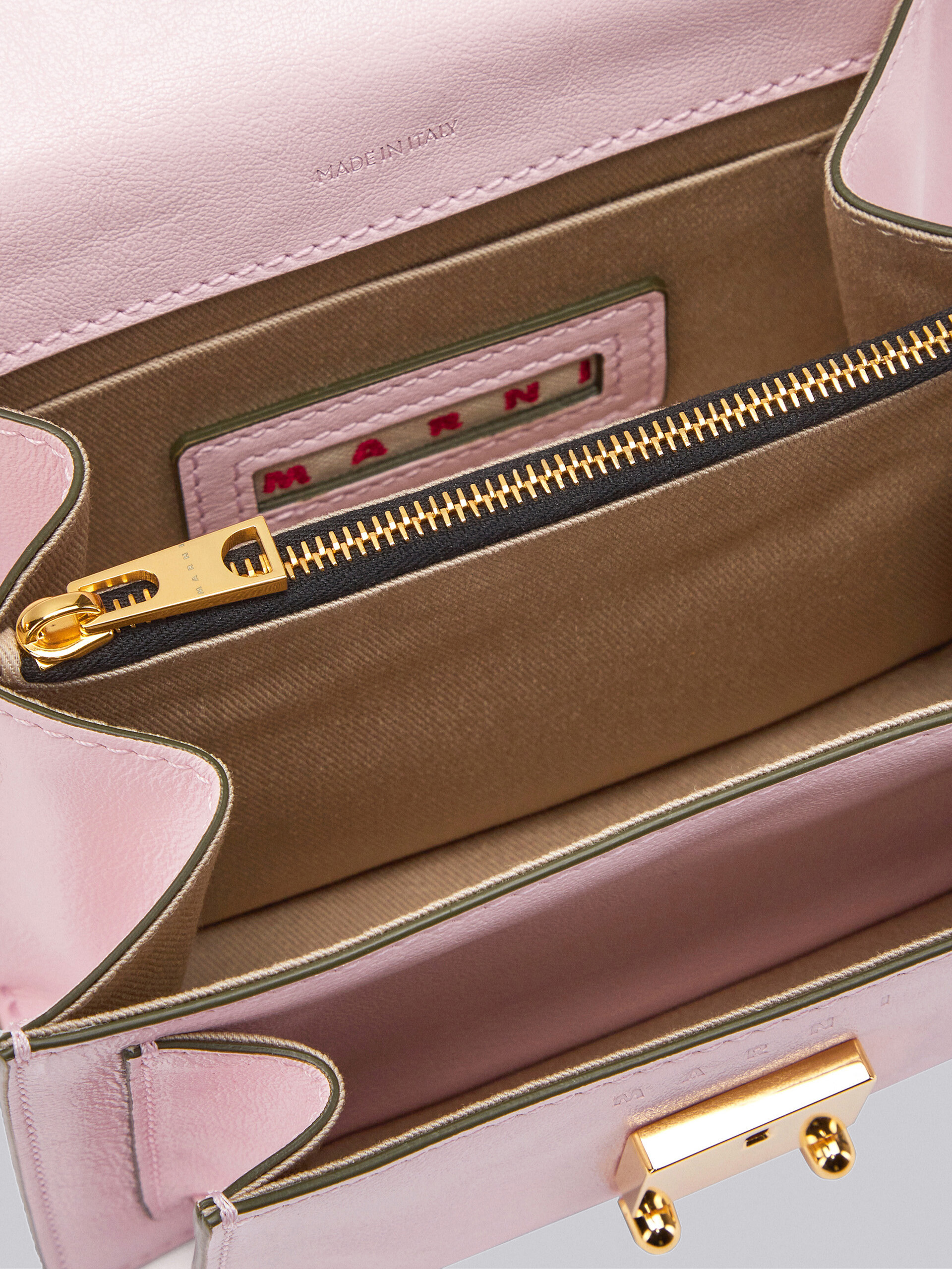 TRUNK SOFT mini bag in pink leather - Shoulder Bag - Image 4