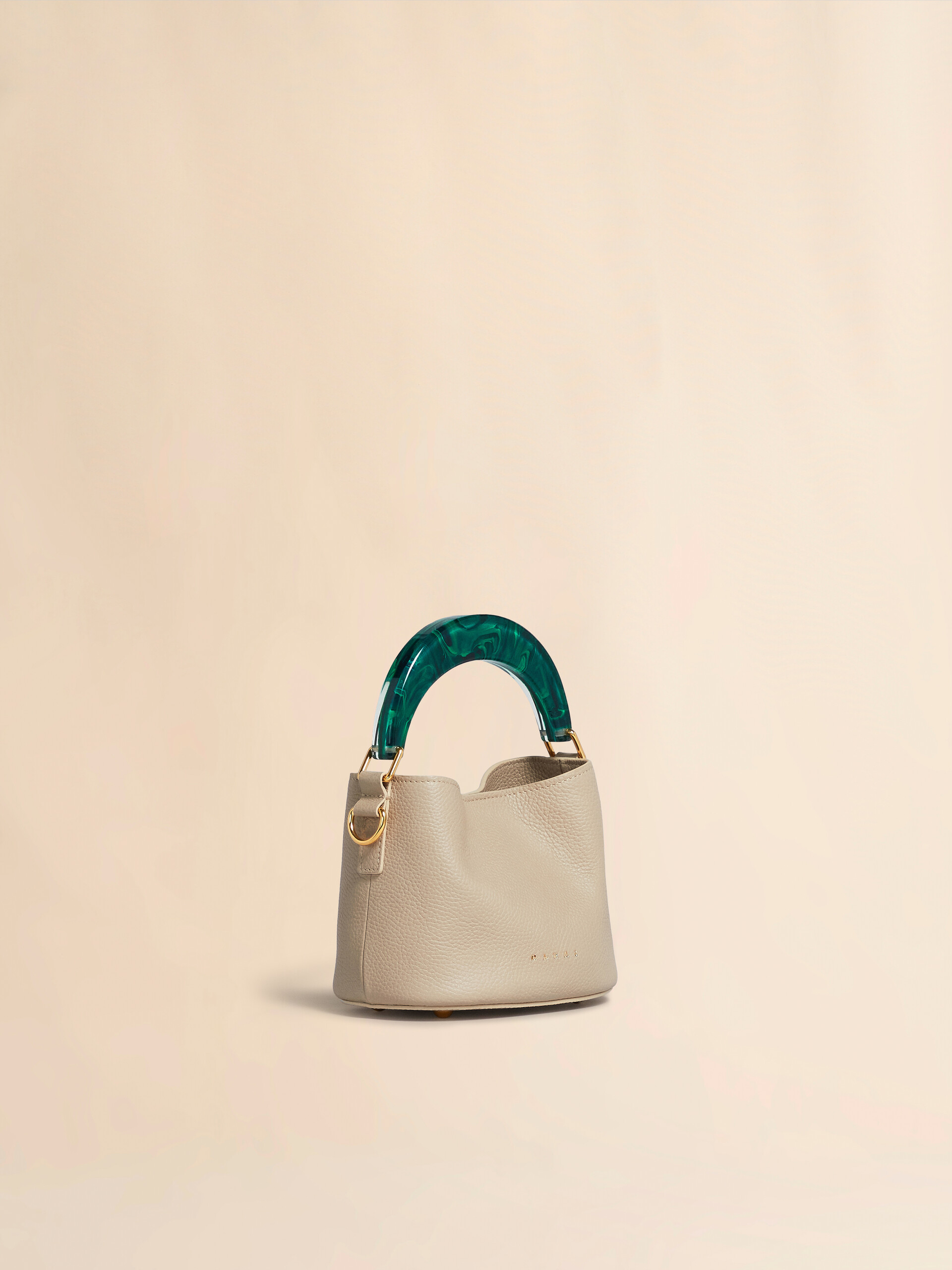 Venice Mini Bucket Bag in black leather - Shoulder Bags - Image 5