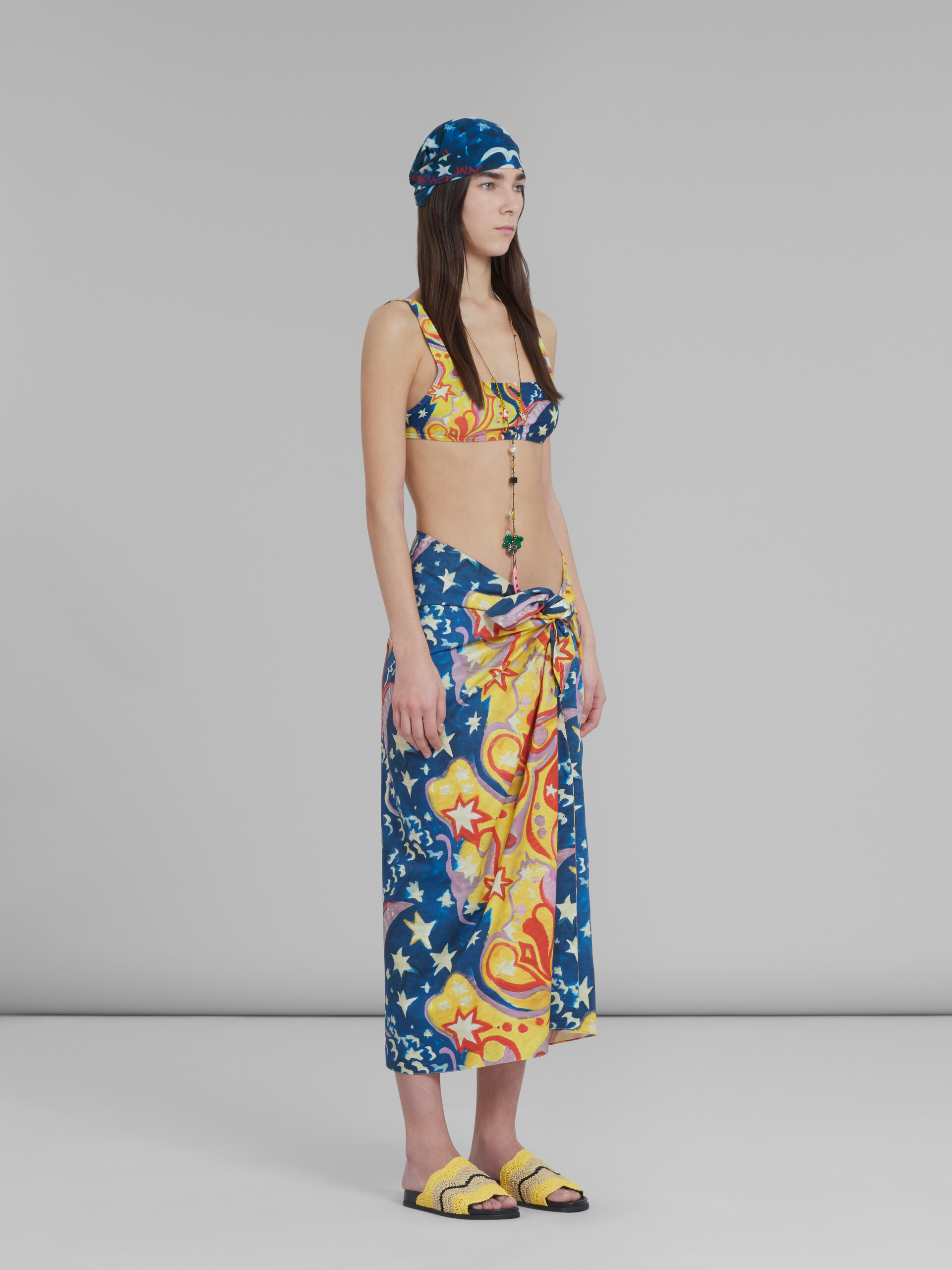 Marni x No Vacancy Inn - Cotton midi skirt with Galactic Paradise print - Skirts - Image 5