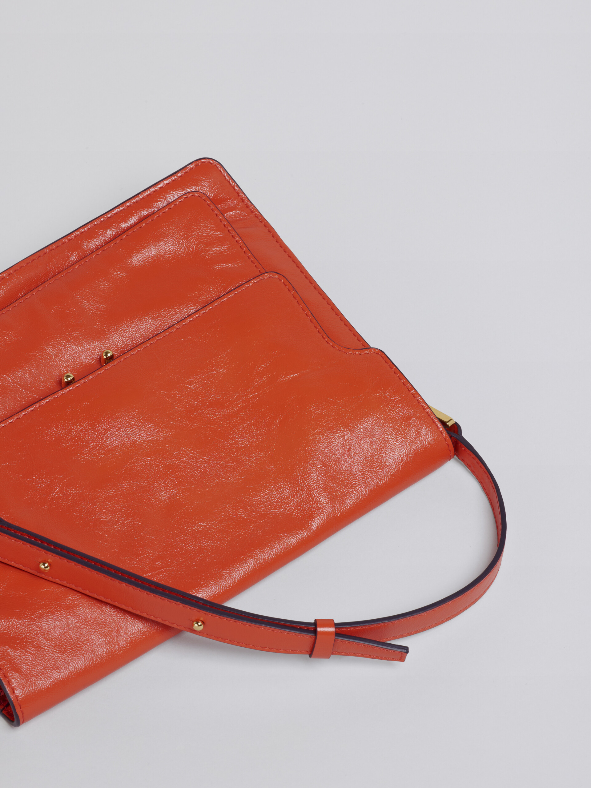 TRUNK SOFT large bag in orange leather - Shoulder Bags - Image 4