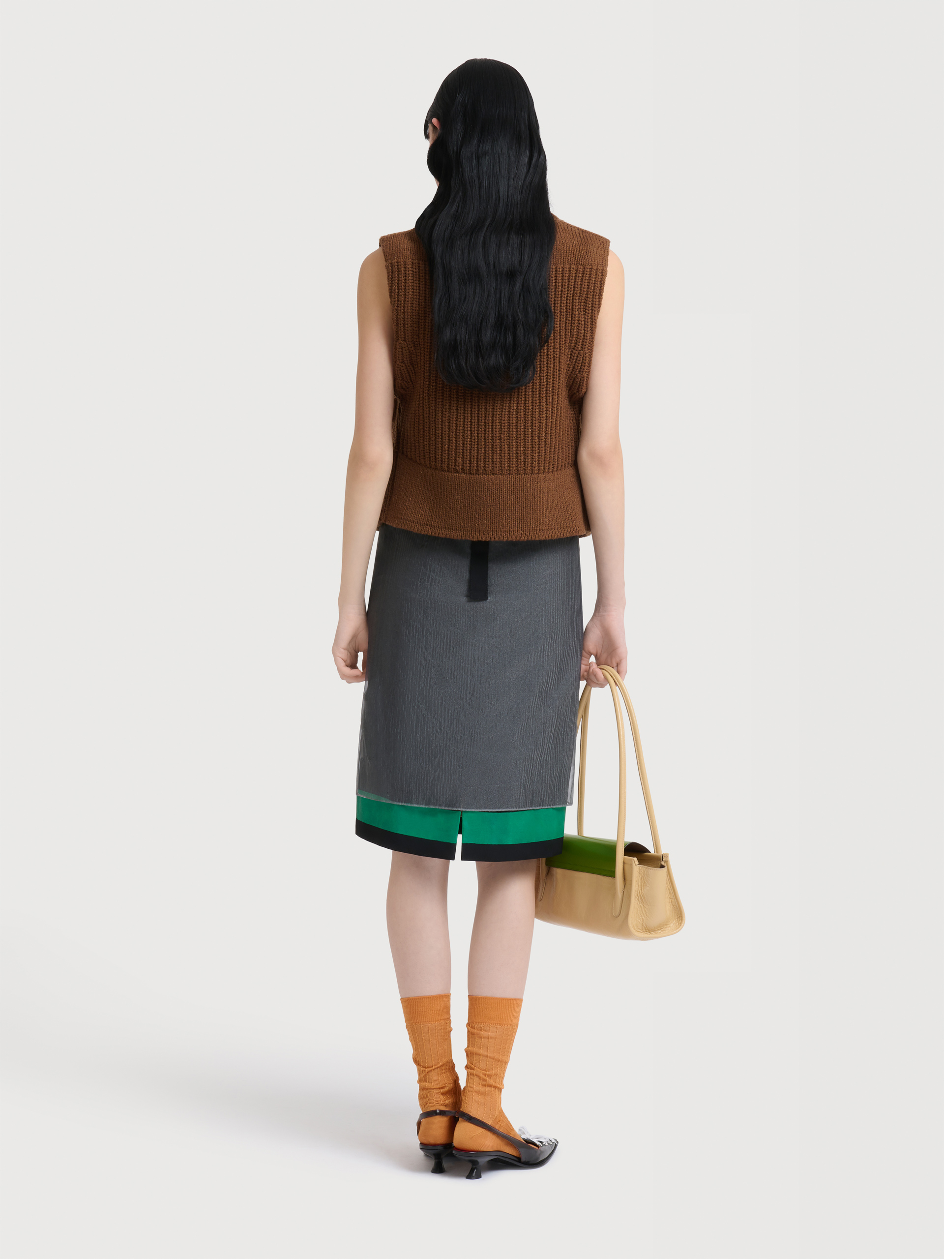 Brown wool vest with button front - Waistcoats - Image 4