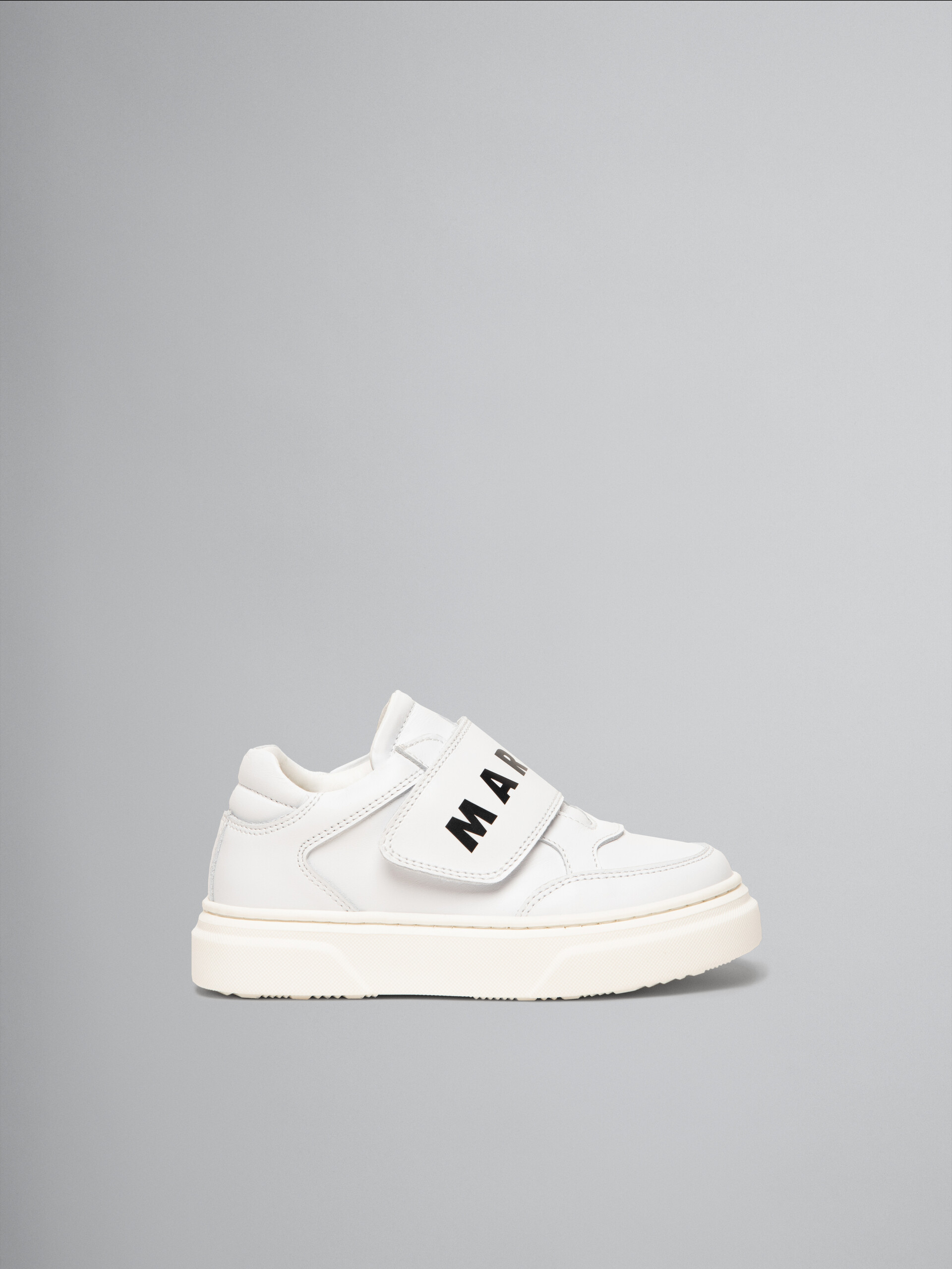 White leather sneaker with maxi strap - Other accessories - Image 1