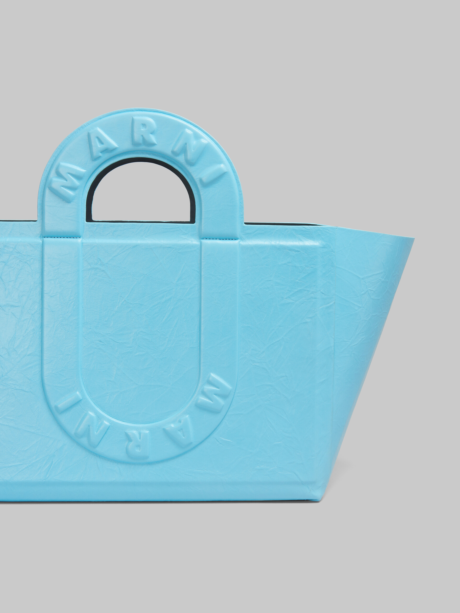 Turquoise leather Sweedy medium tote bag - Shopping Bags - Image 4