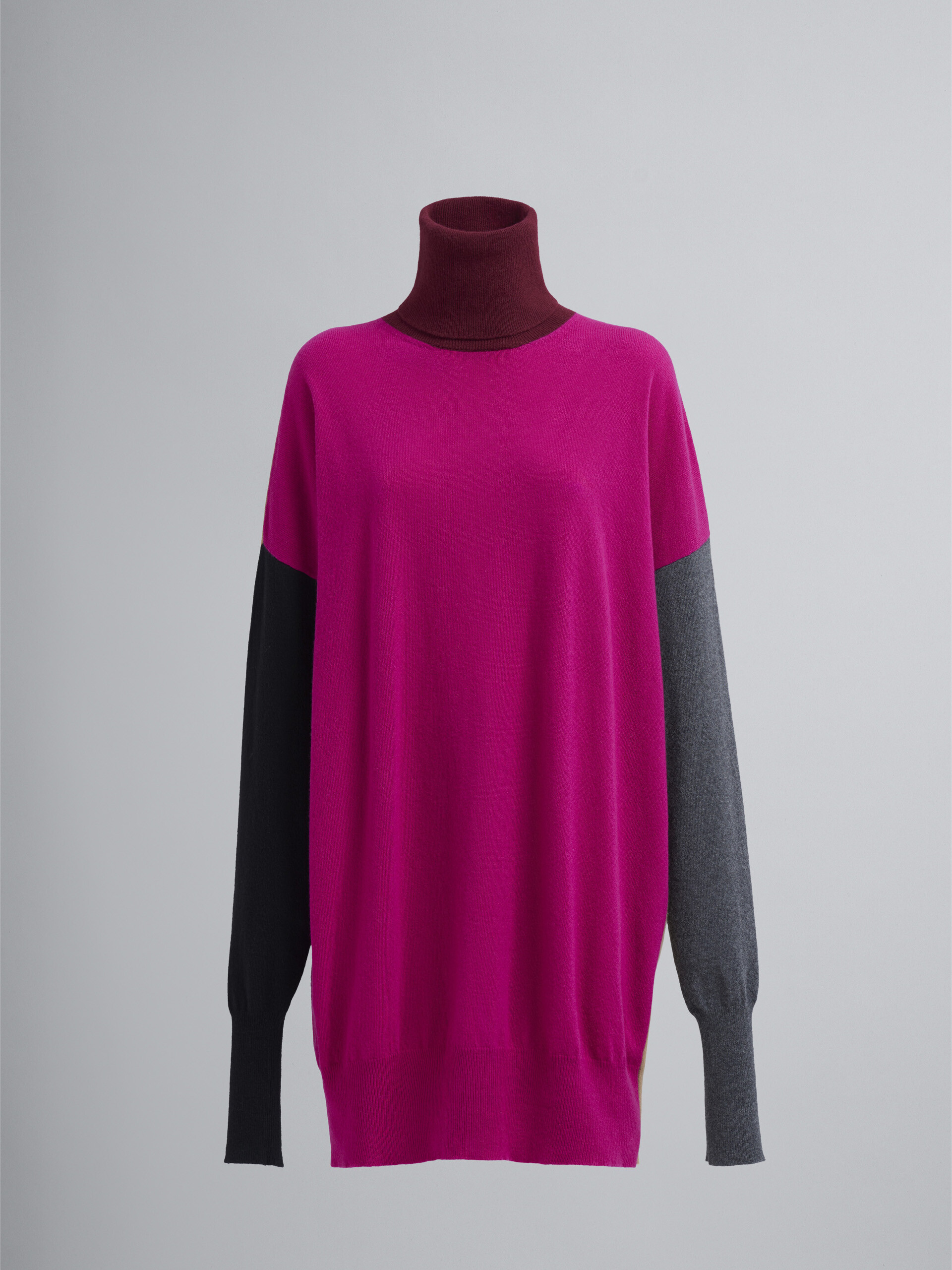 Colourblock wool and cashmere sweater - Pullovers - Image 1