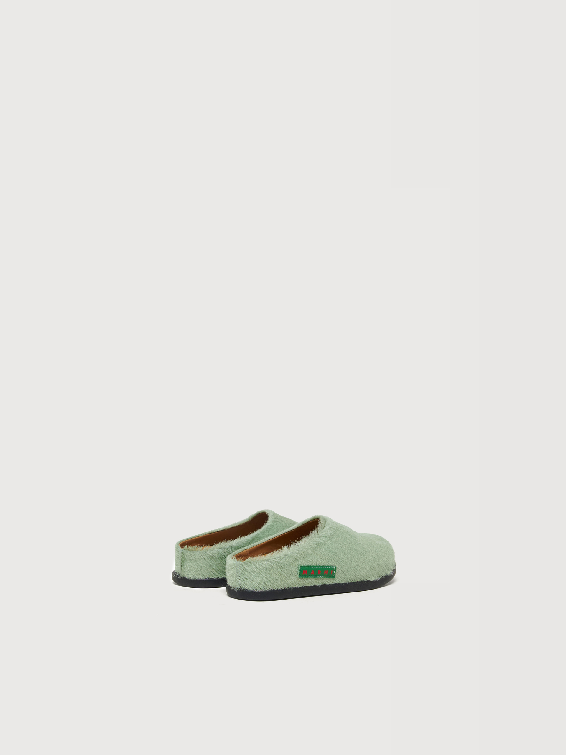 Green pony hair Fussbett sabot - Sneakers - Image 3