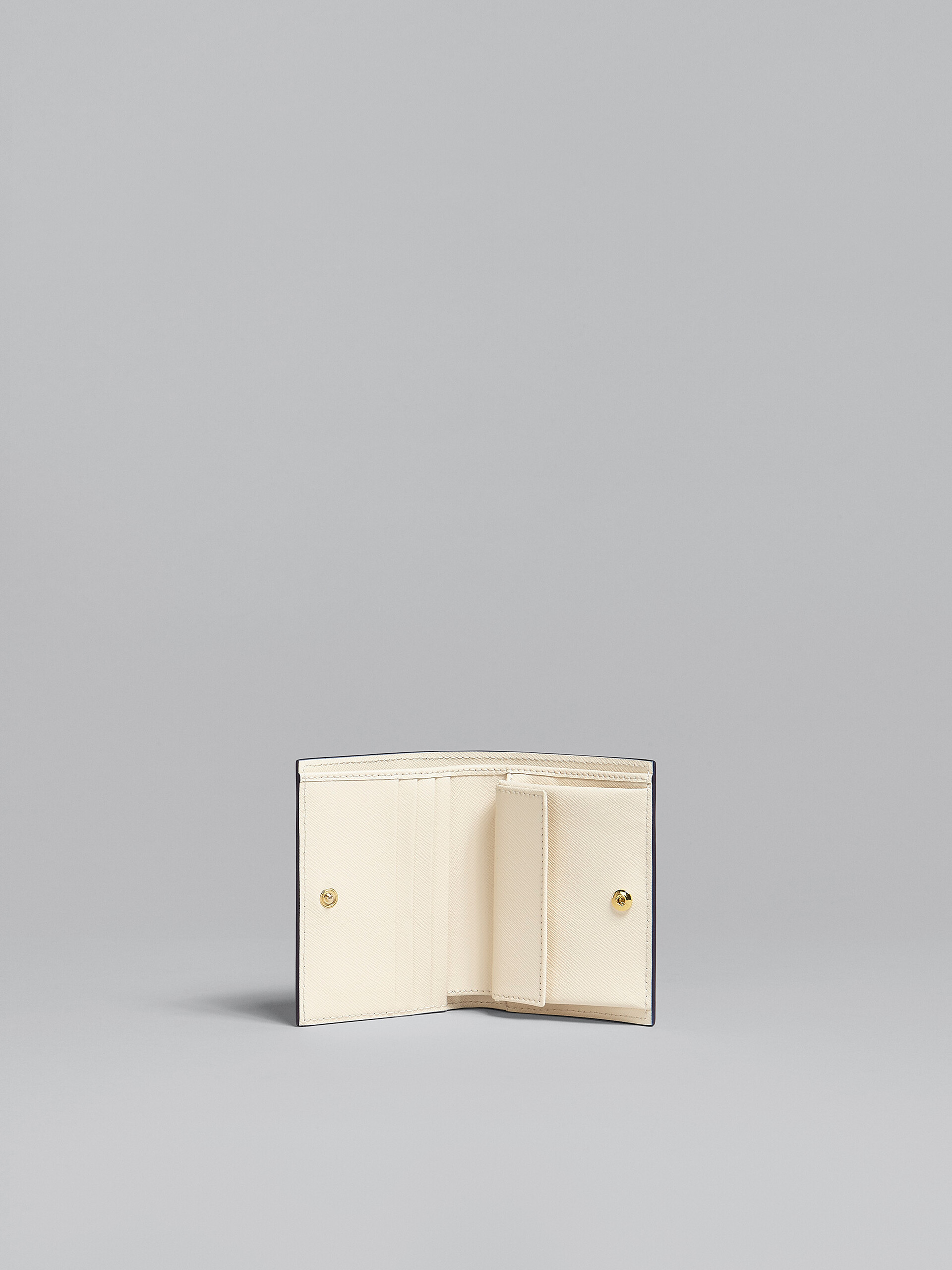 White saffiano leather bi-fold wallet - Wallets - Image 2