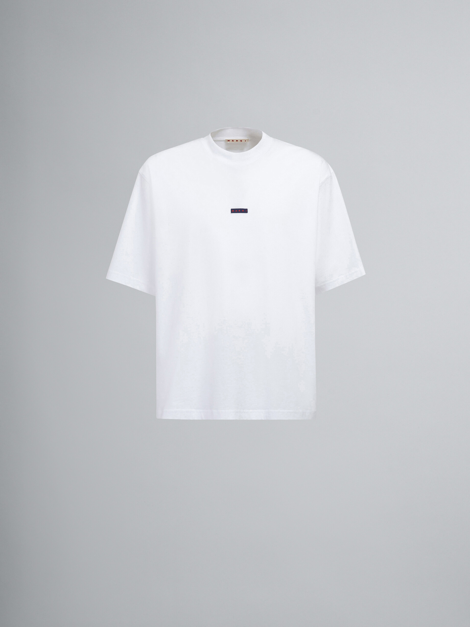 ホワイトオーガニックコットンジャージー Tシャツ - Tシャツ - Image 1