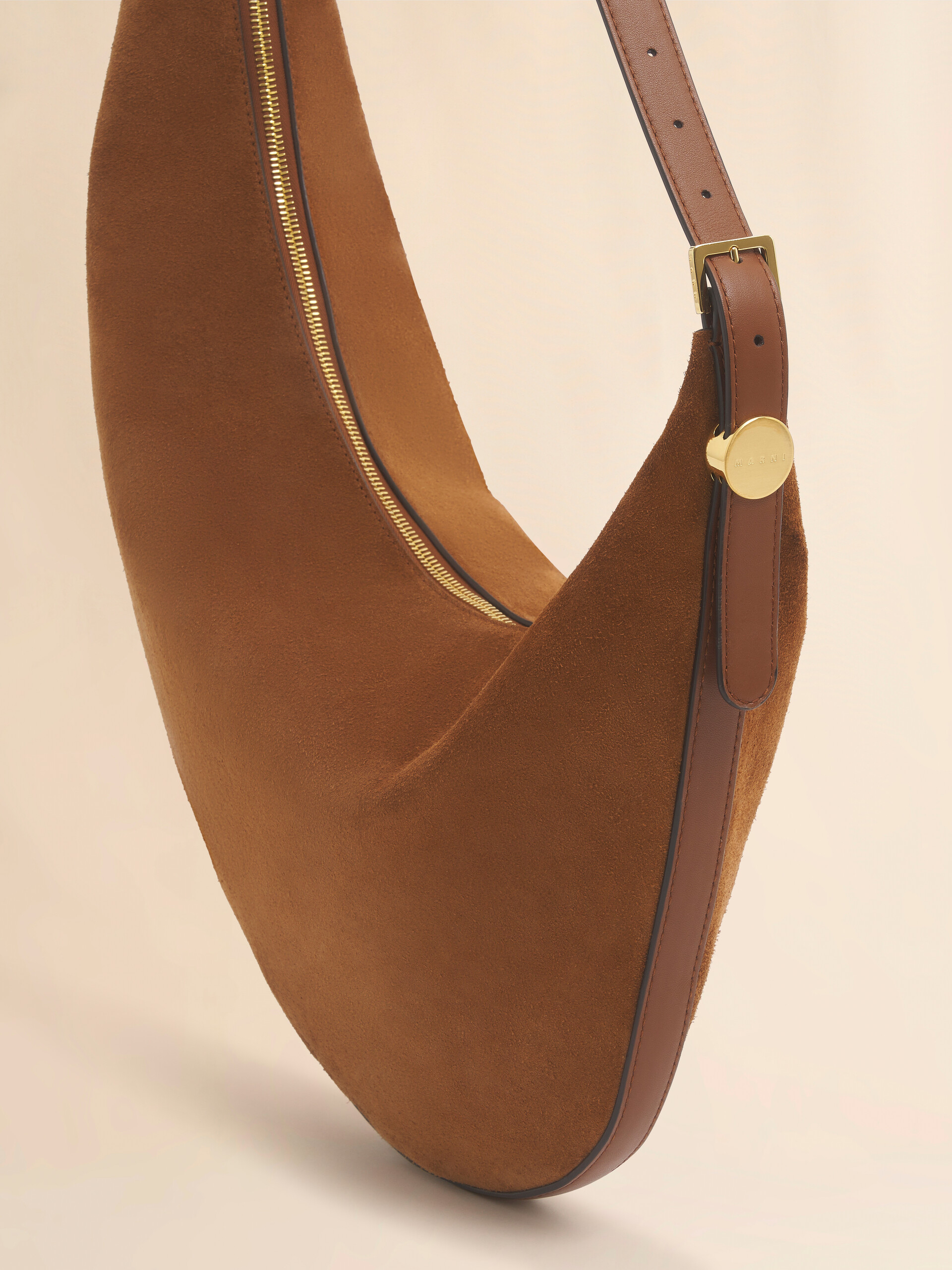 Brown suede Dot small hobo bag - Shoulder Bags - Image 5