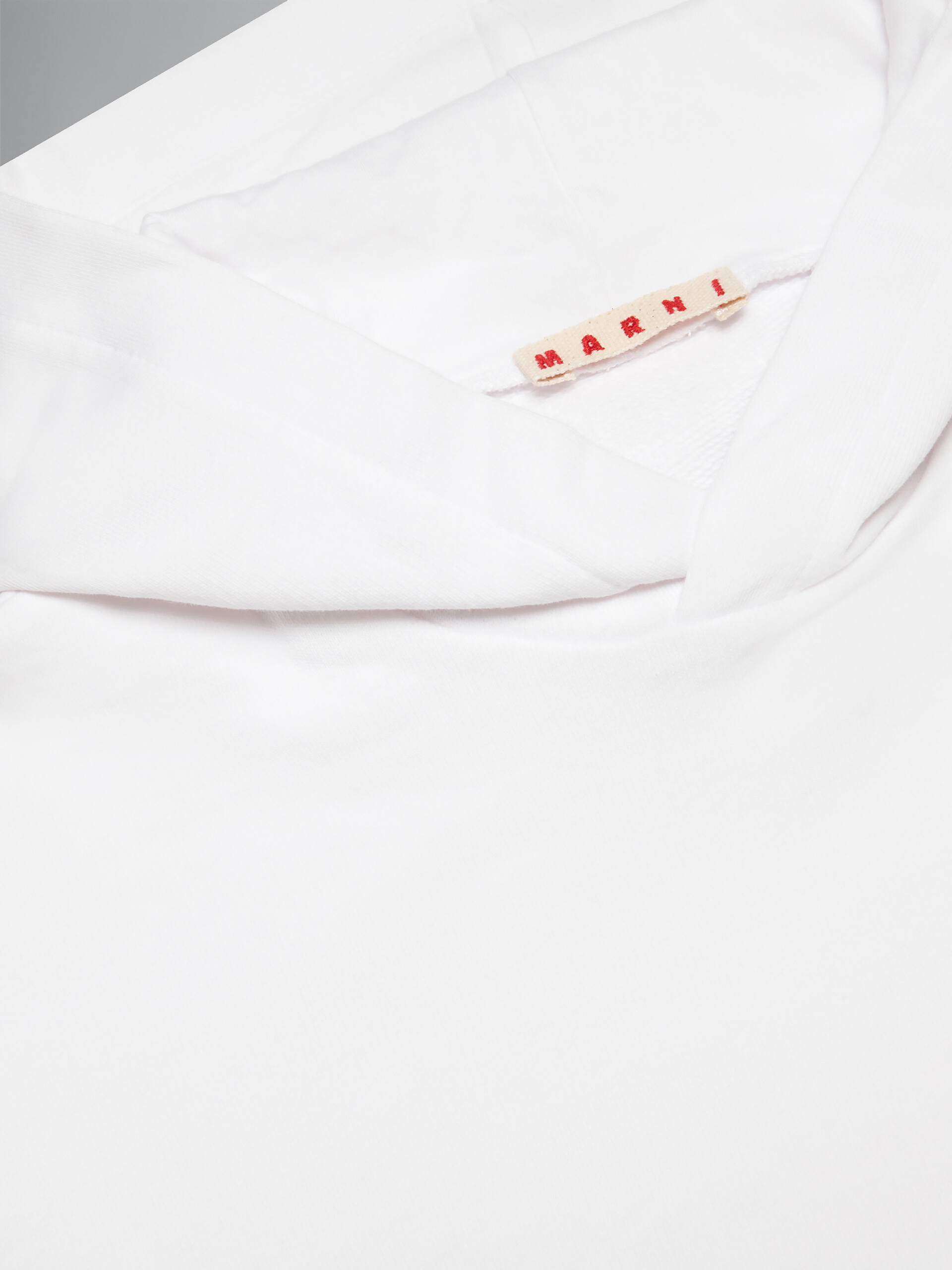 Kurzes weißes Sweatshirt mit Logo - Strickwaren - Image 3